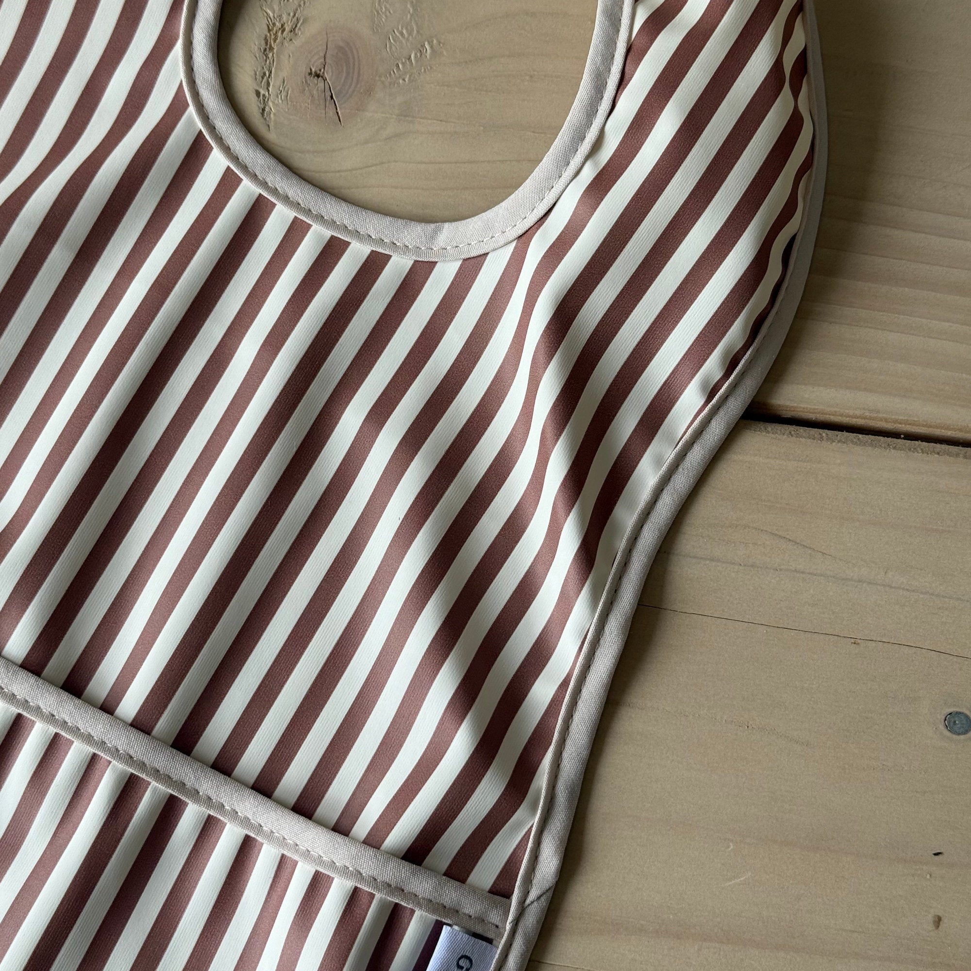 Mini Bib Bundle - Croissant/Mocha Stripe