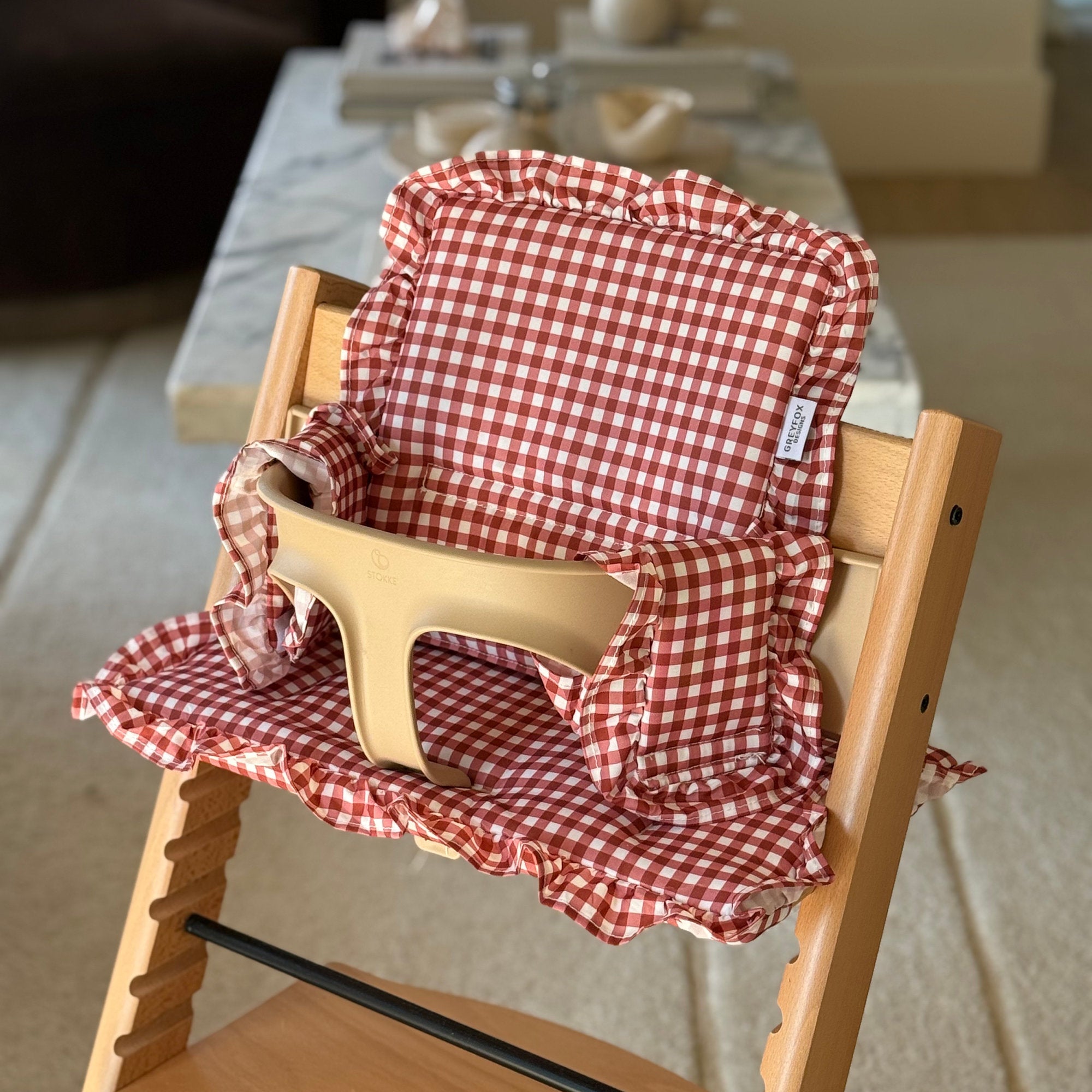 Berry Gingham 2 in 1 Cushion