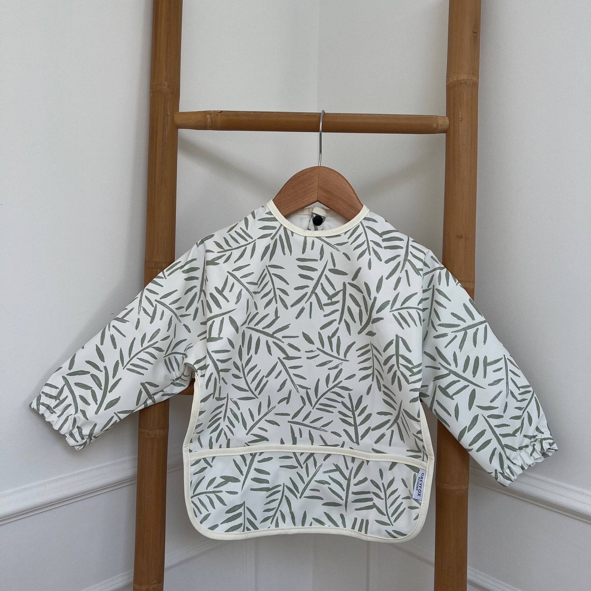 Floral Sage - Long Sleeved Bib