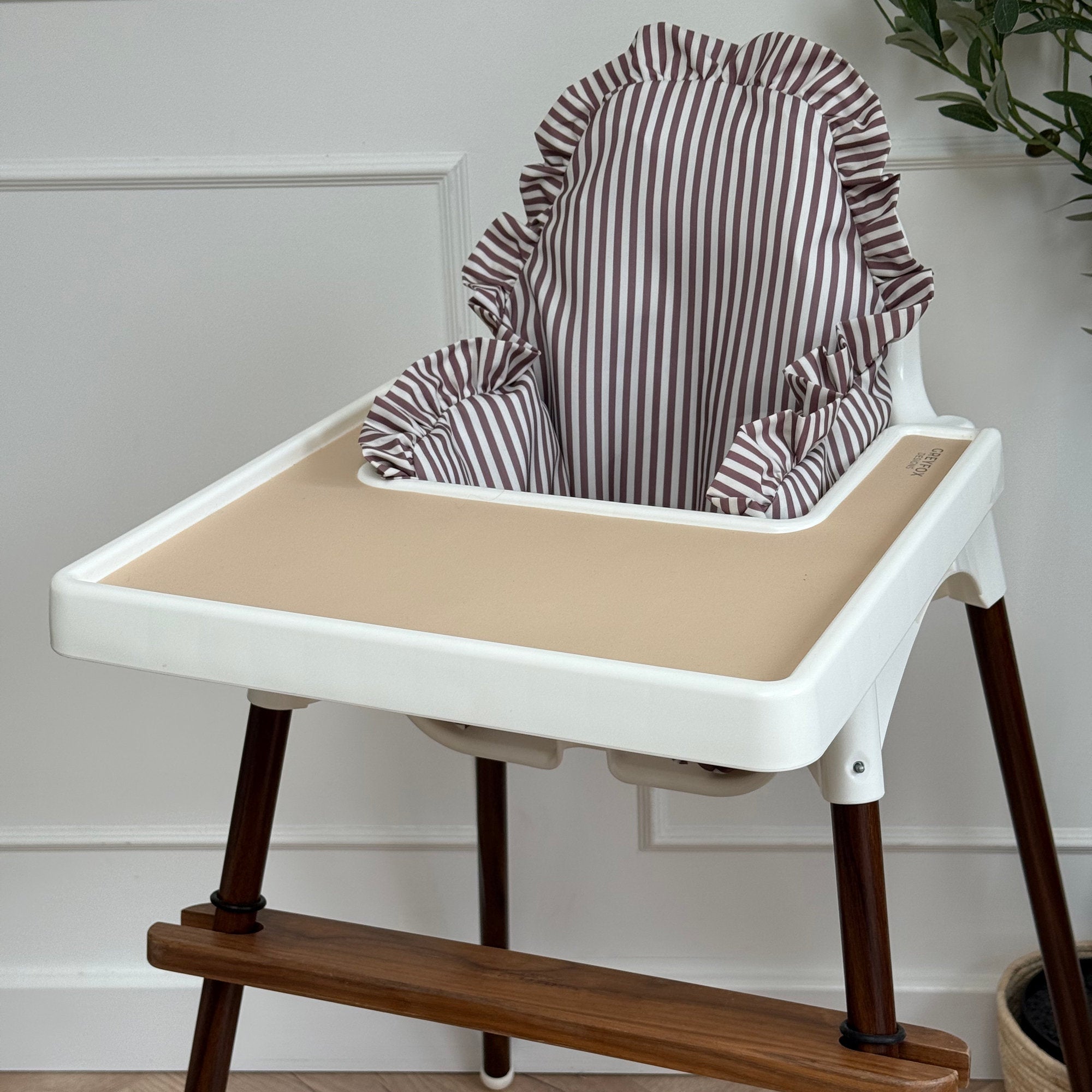 Mocha Stripe Cushion Cover