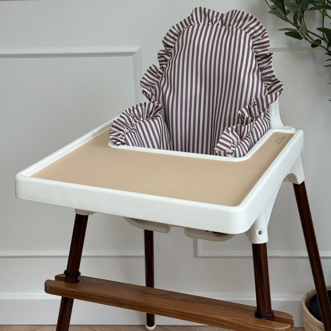 Mocha Stripe Cushion Cover