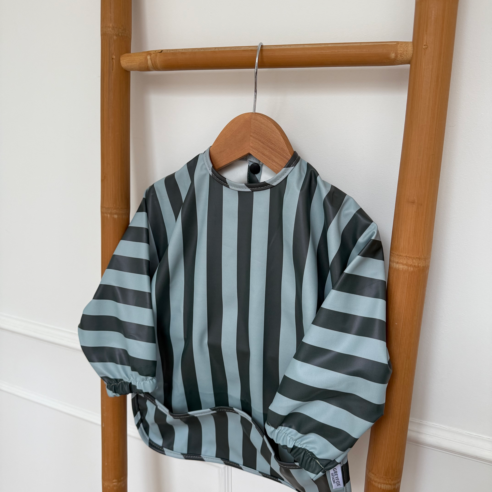 Blueberry Stripe - Long Sleeved Bib