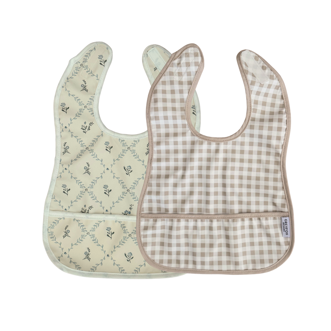 Mini Bib Bundle - Vintage Meadow/Taupe Gingham