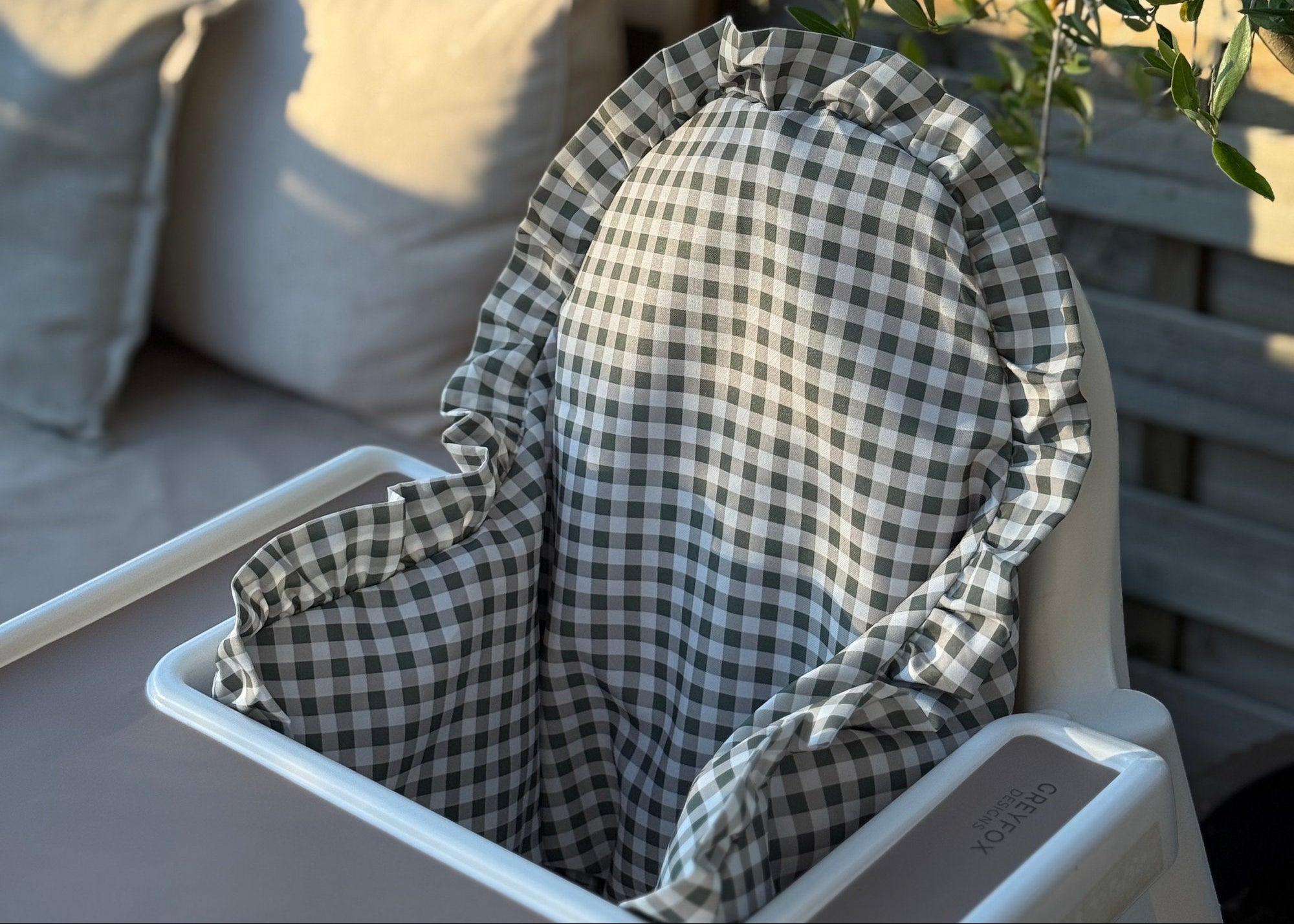 Thyme Gingham Cushion Cover