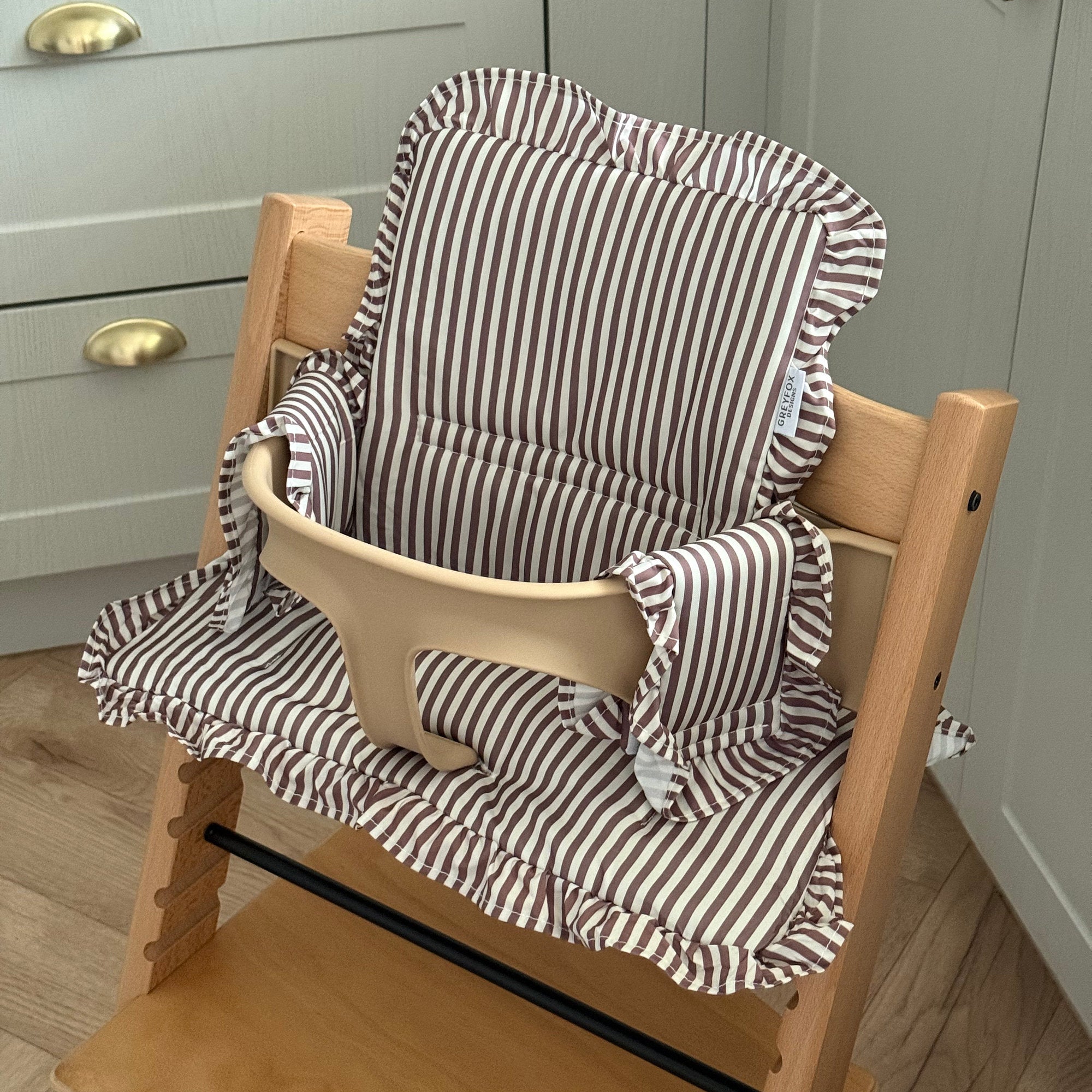 Mocha Stripe 2 in 1 Cushion
