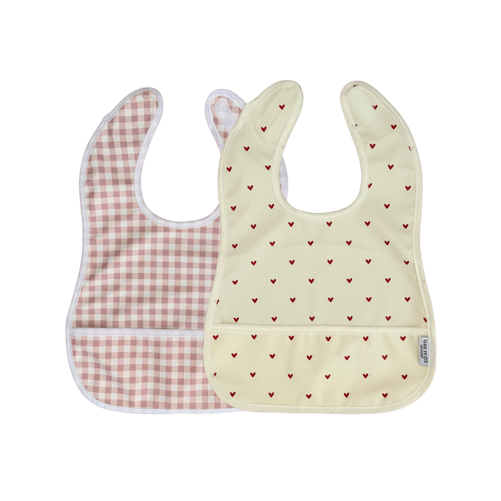 Mini Bib Bundle - Blush Gingham Gingham/Sweet Heart
