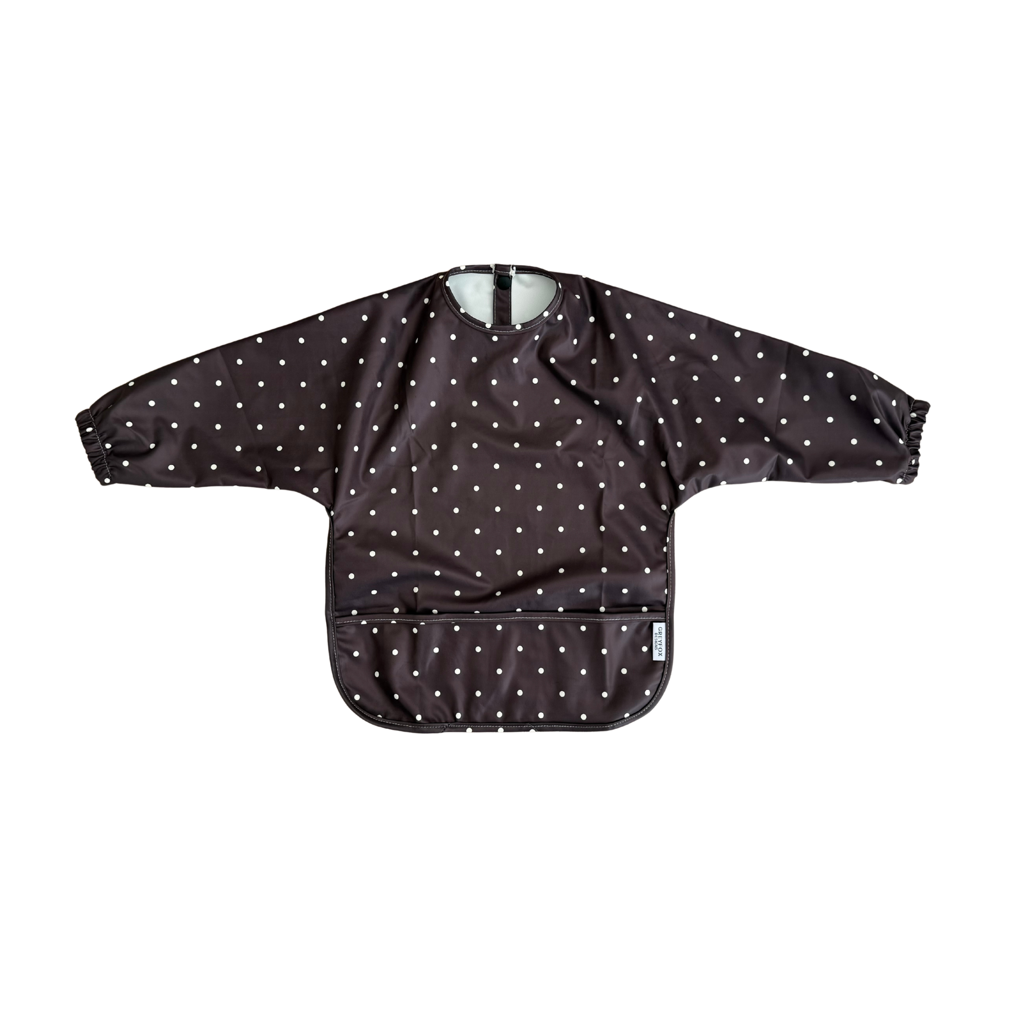 Espresso Polka Dot - Long Sleeved Bib