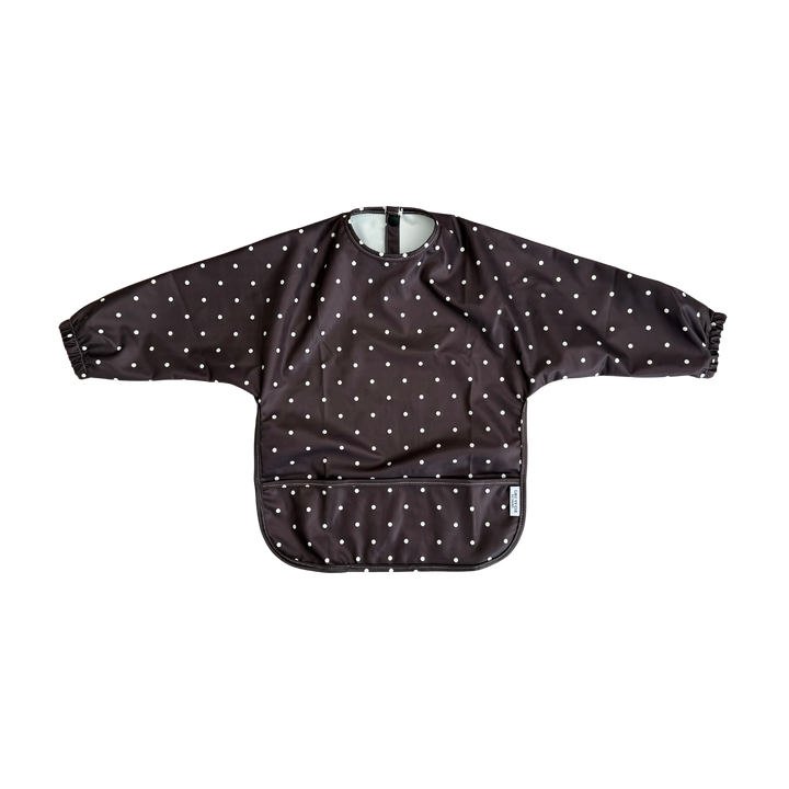 Espresso Polka Dot - Long Sleeved Bib
