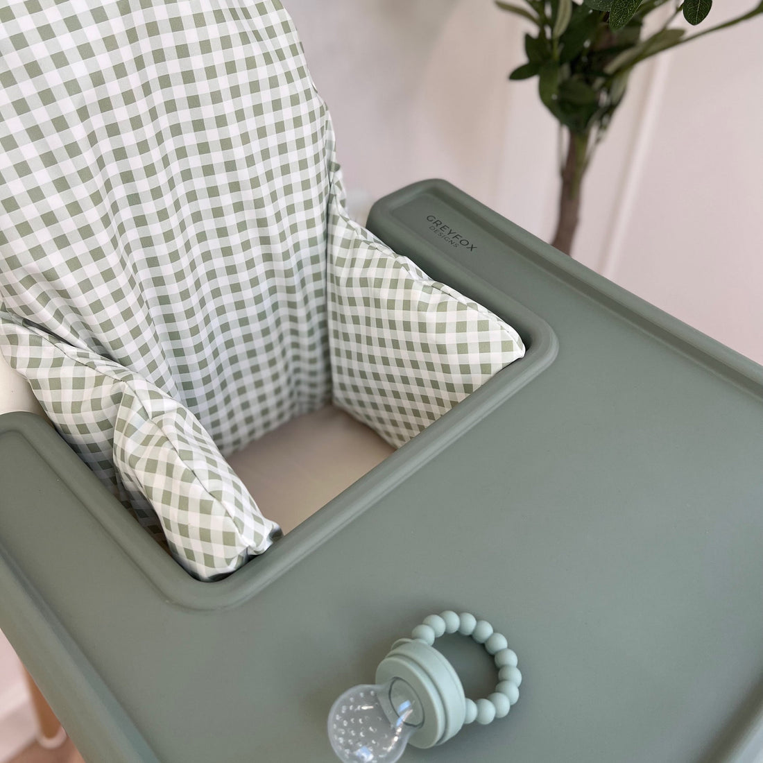 Sage Gingham Cushion Cover