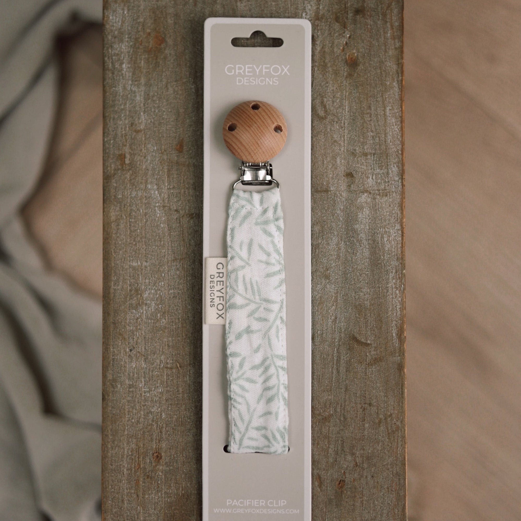 Pacifier Clip - Floral Sage