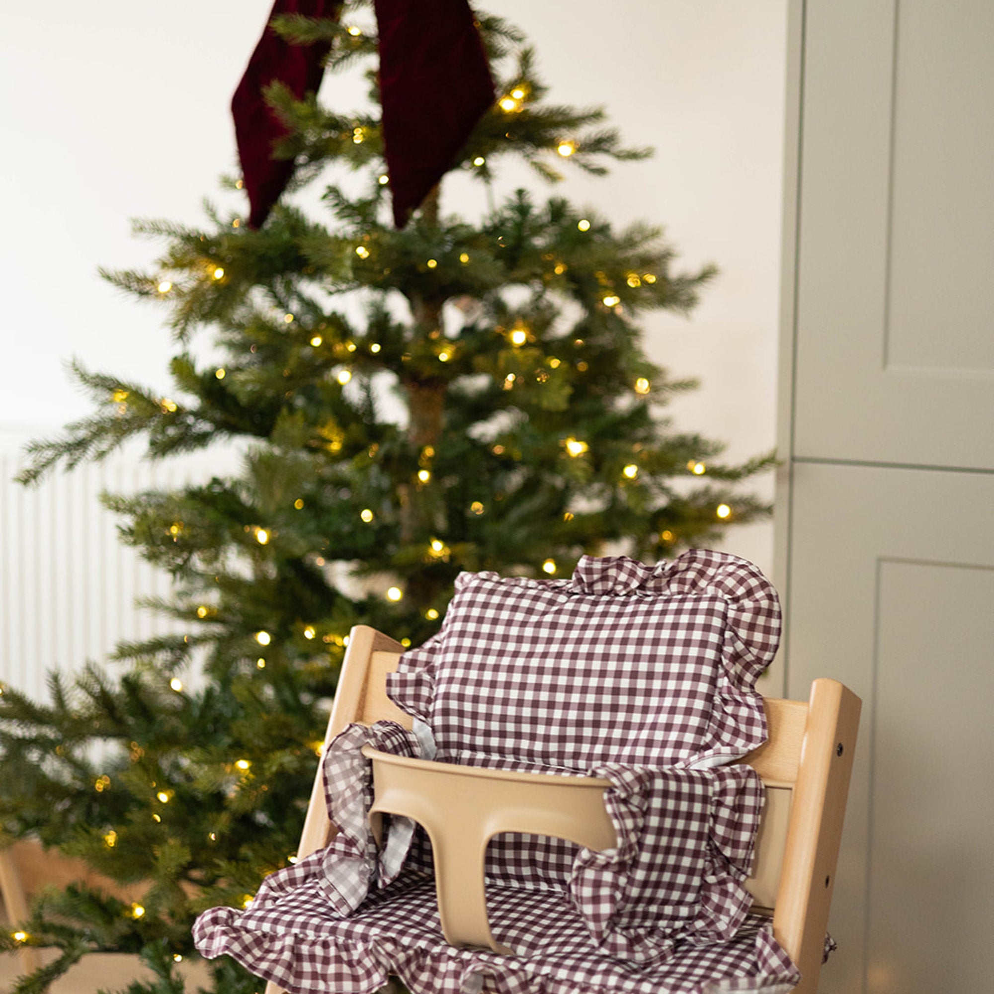Mulberry Gingham 2 in 1 Cushion