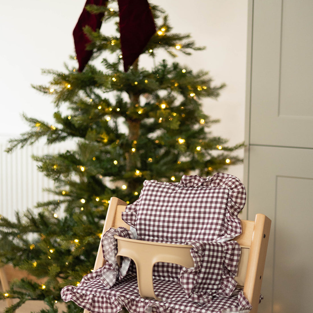 Mulberry Gingham 2 in 1 Cushion