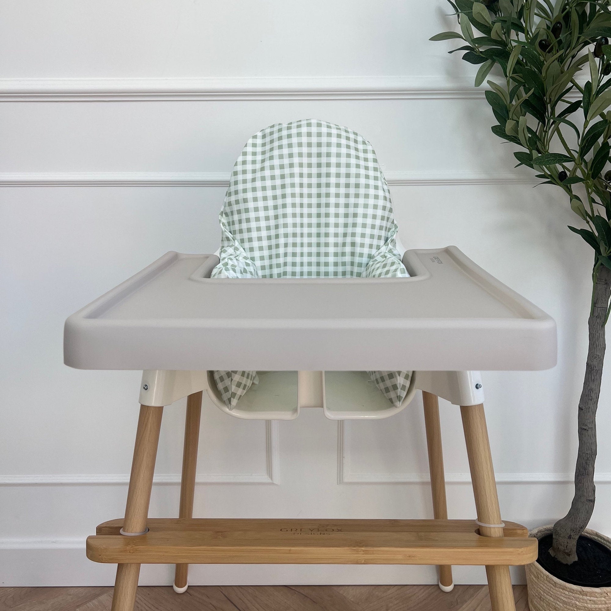 Sage Gingham Cushion Cover