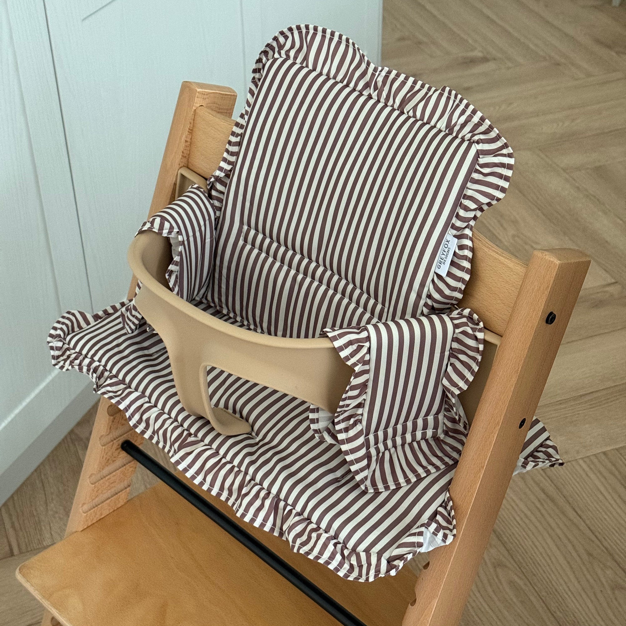 Mocha Stripe 2 in 1 Cushion