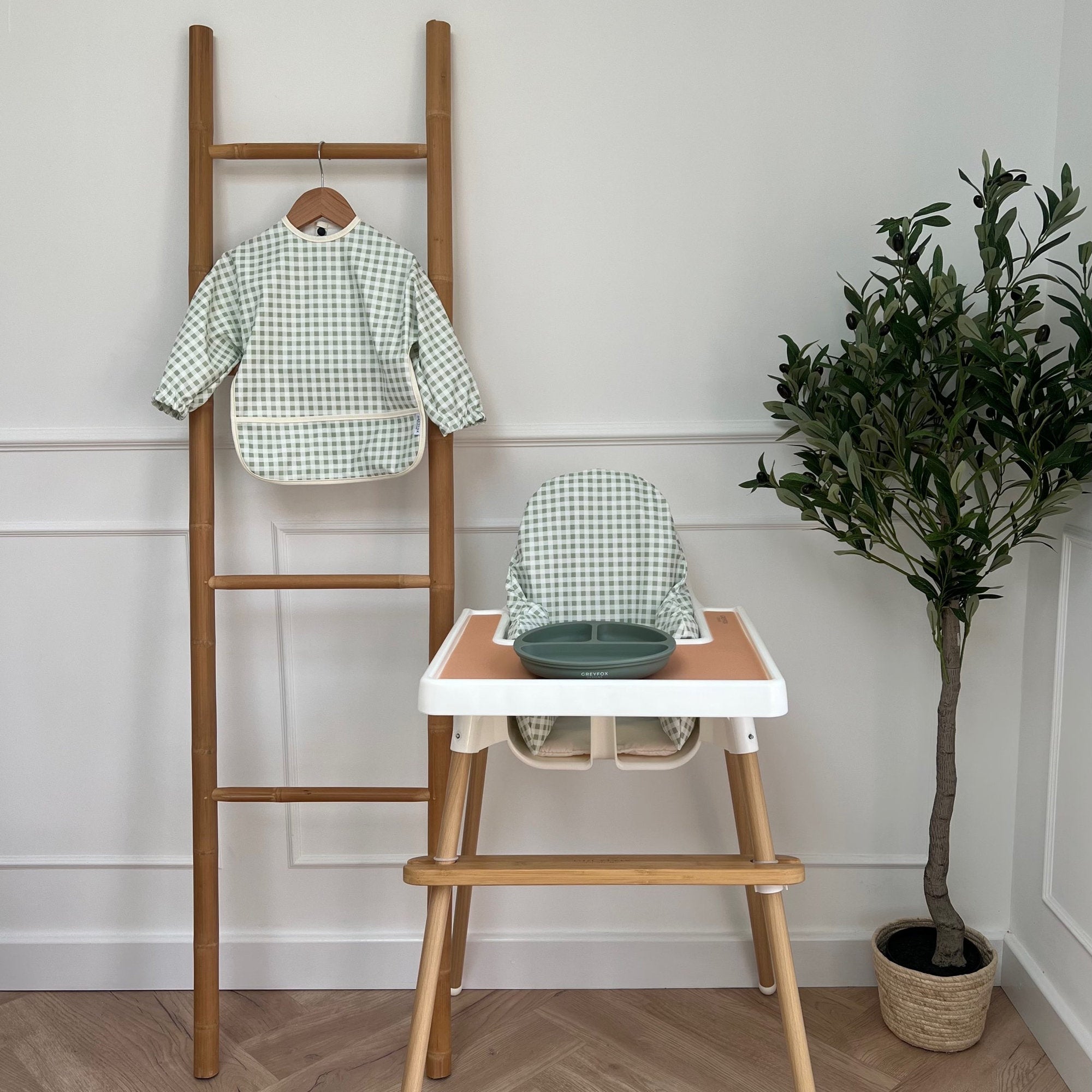 Sage Gingham Cushion Cover