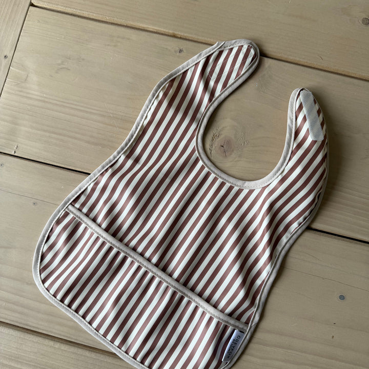 Mocha Stripe - Mini Bib