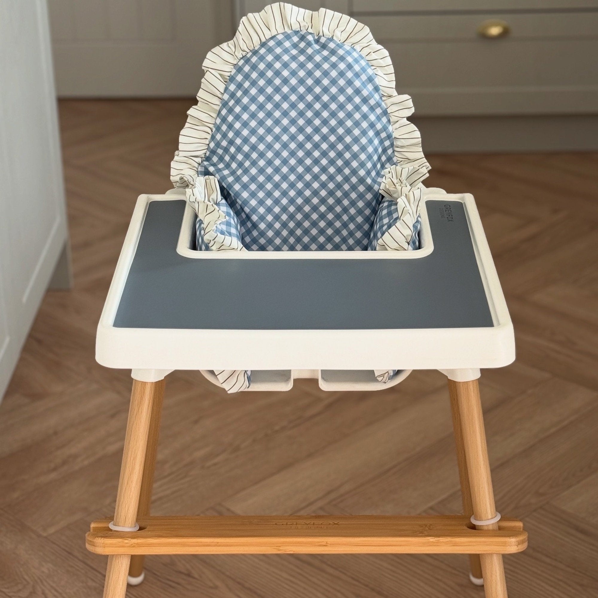 Vintage Blue Ruffle Cushion Cover