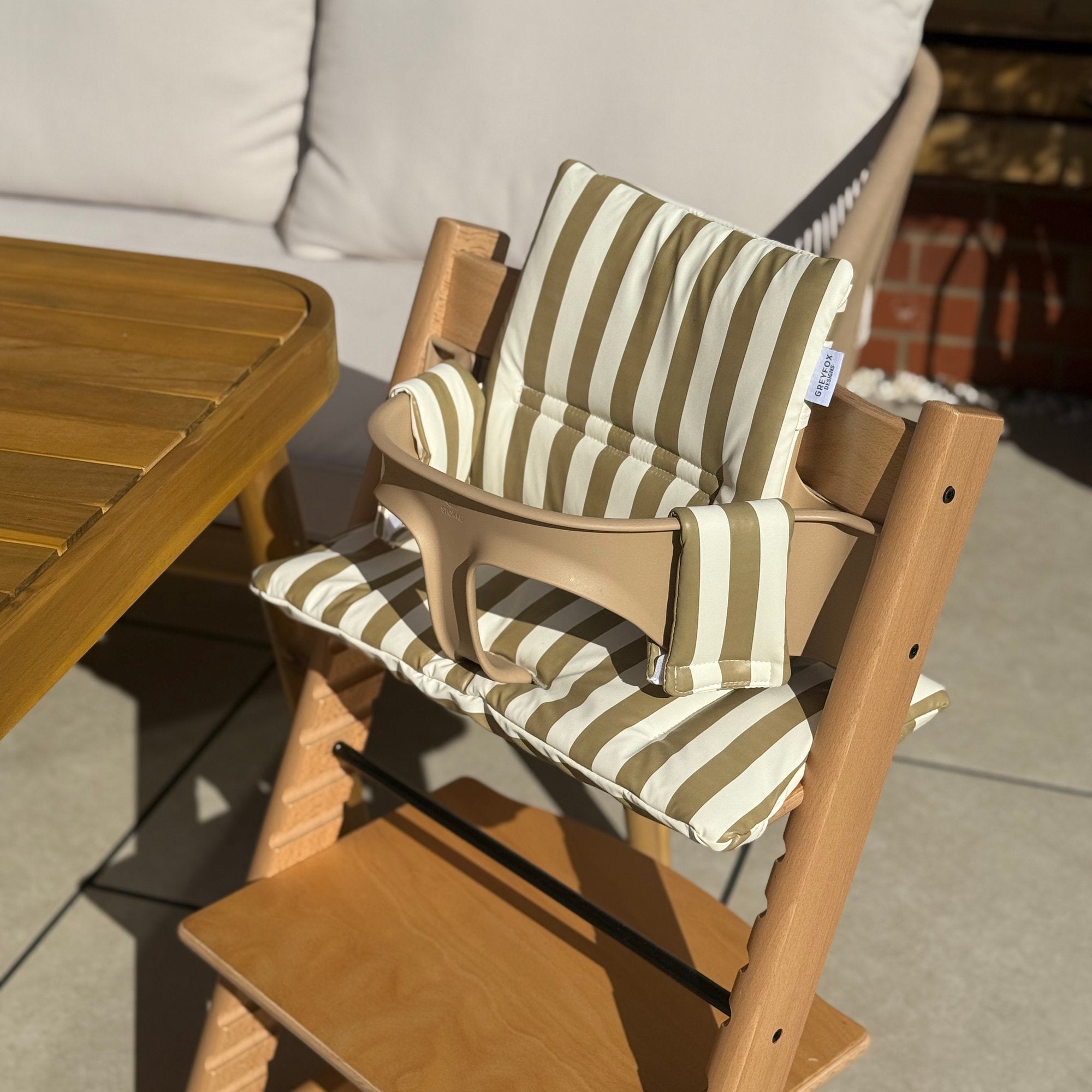Olive Stripe 2 in 1 Cushion