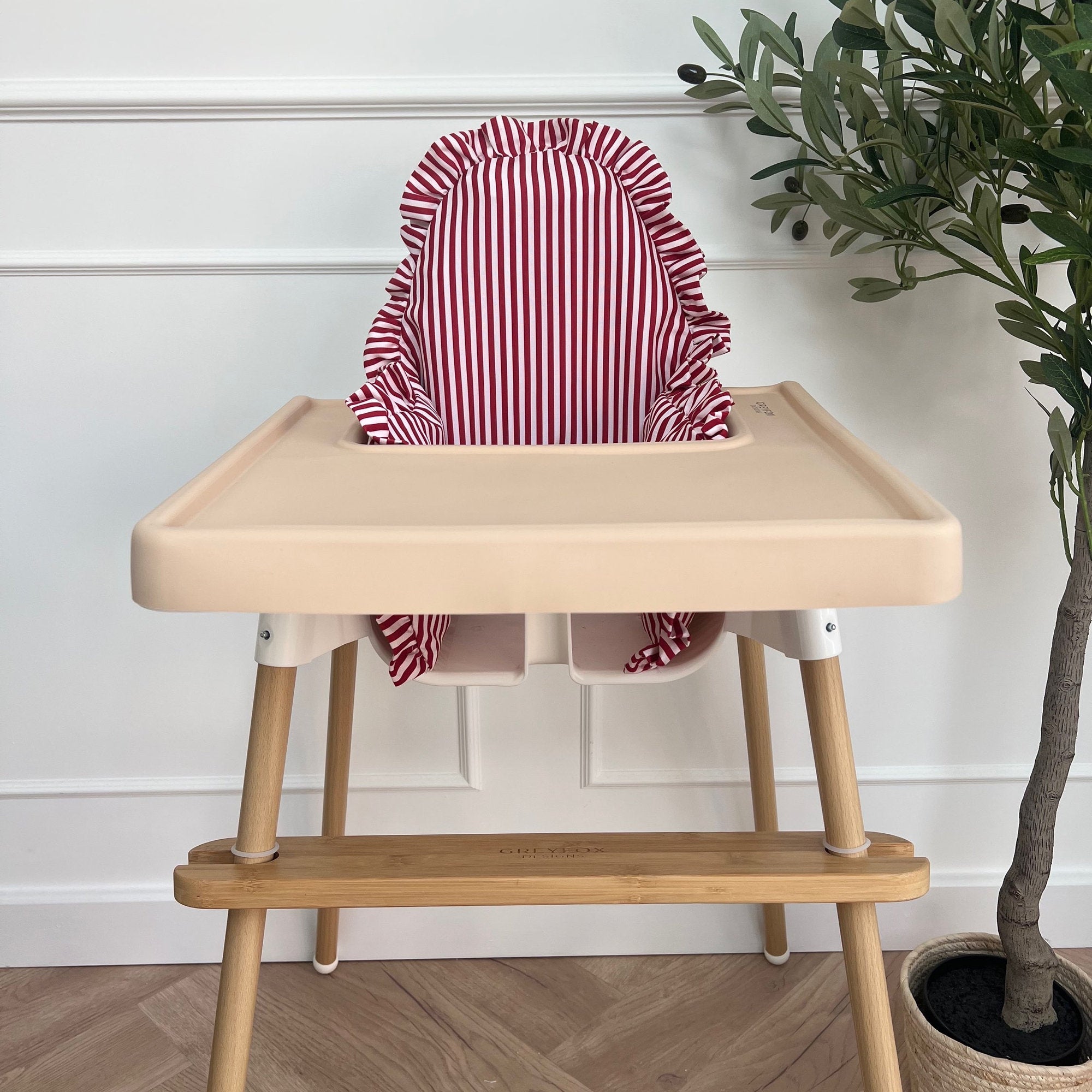 Berry Stripe Cushion Cover