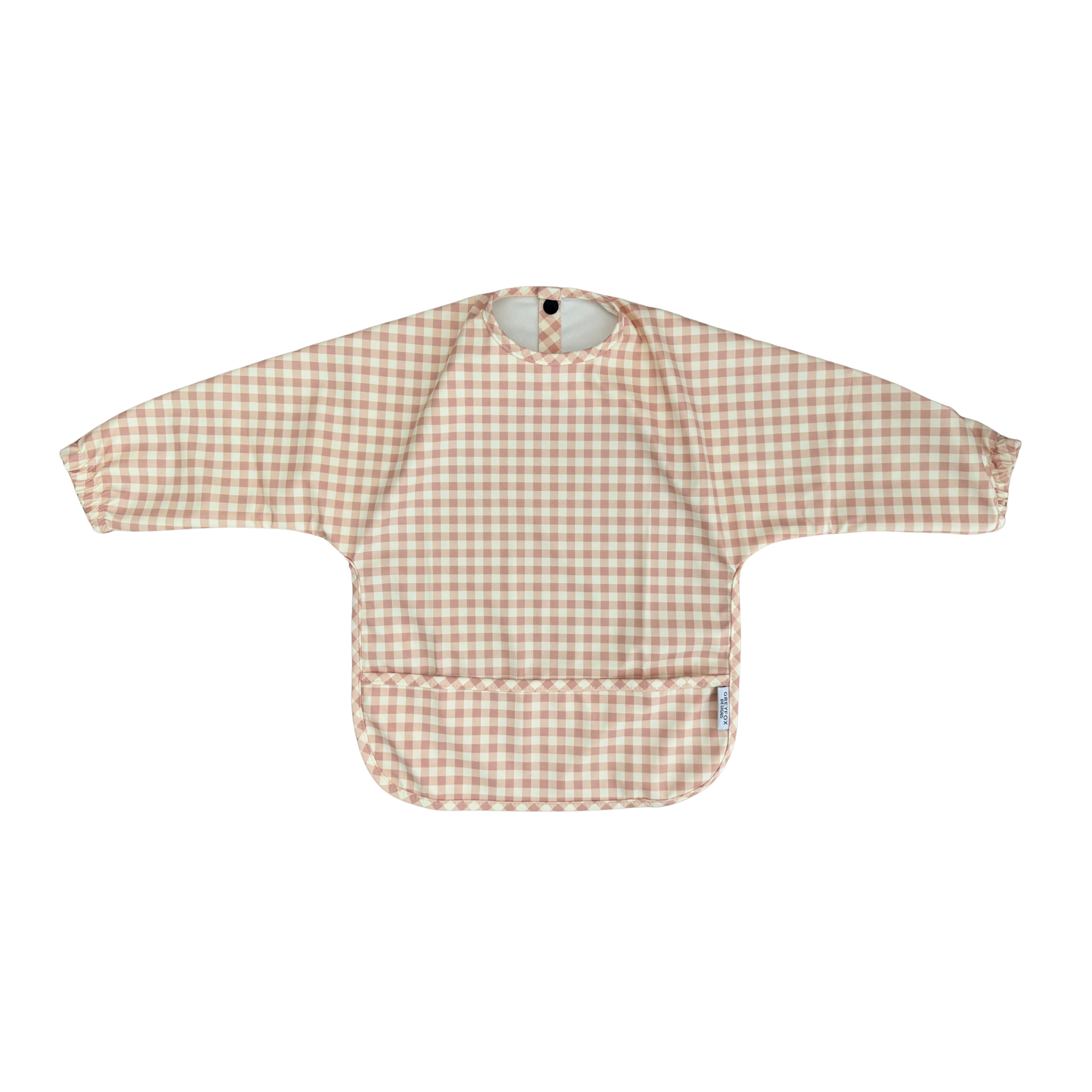 Blush Gingham - Long Sleeved Bib