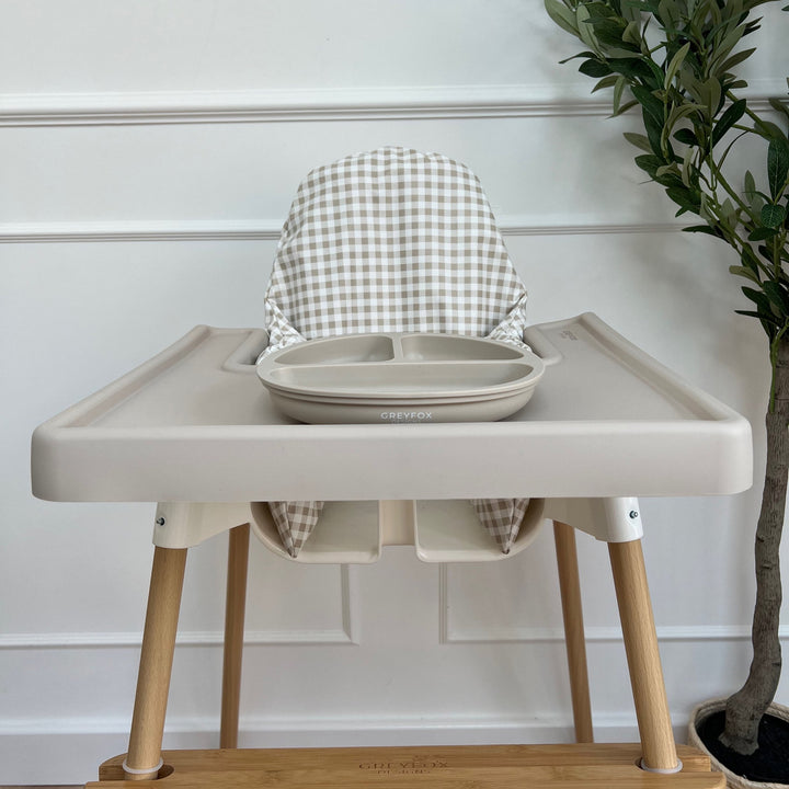 Taupe Gingham Cushion Cover