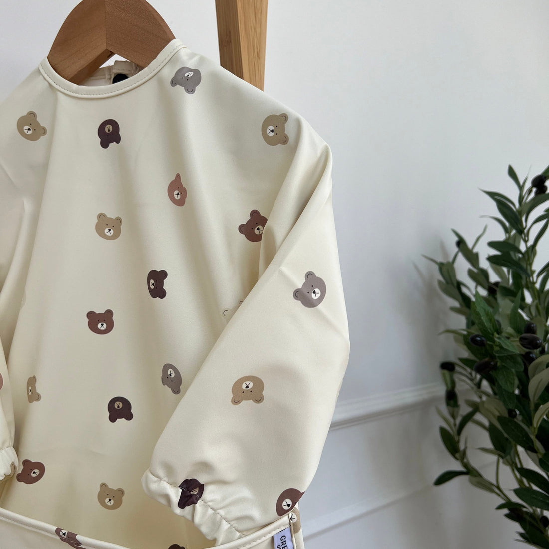 Bertie Bear - Long Sleeved Bib