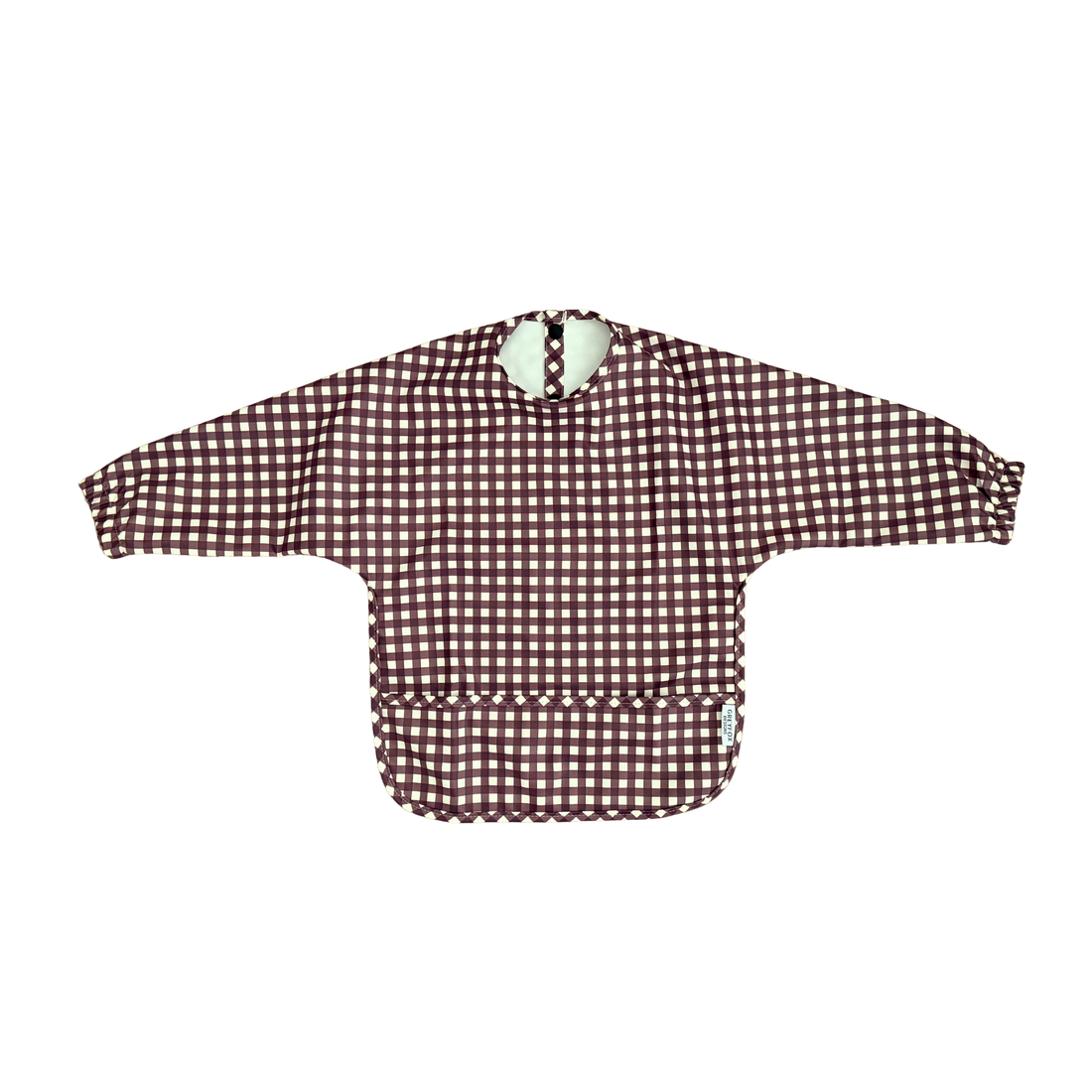 Mulberry Gingham - Long Sleeved Bib