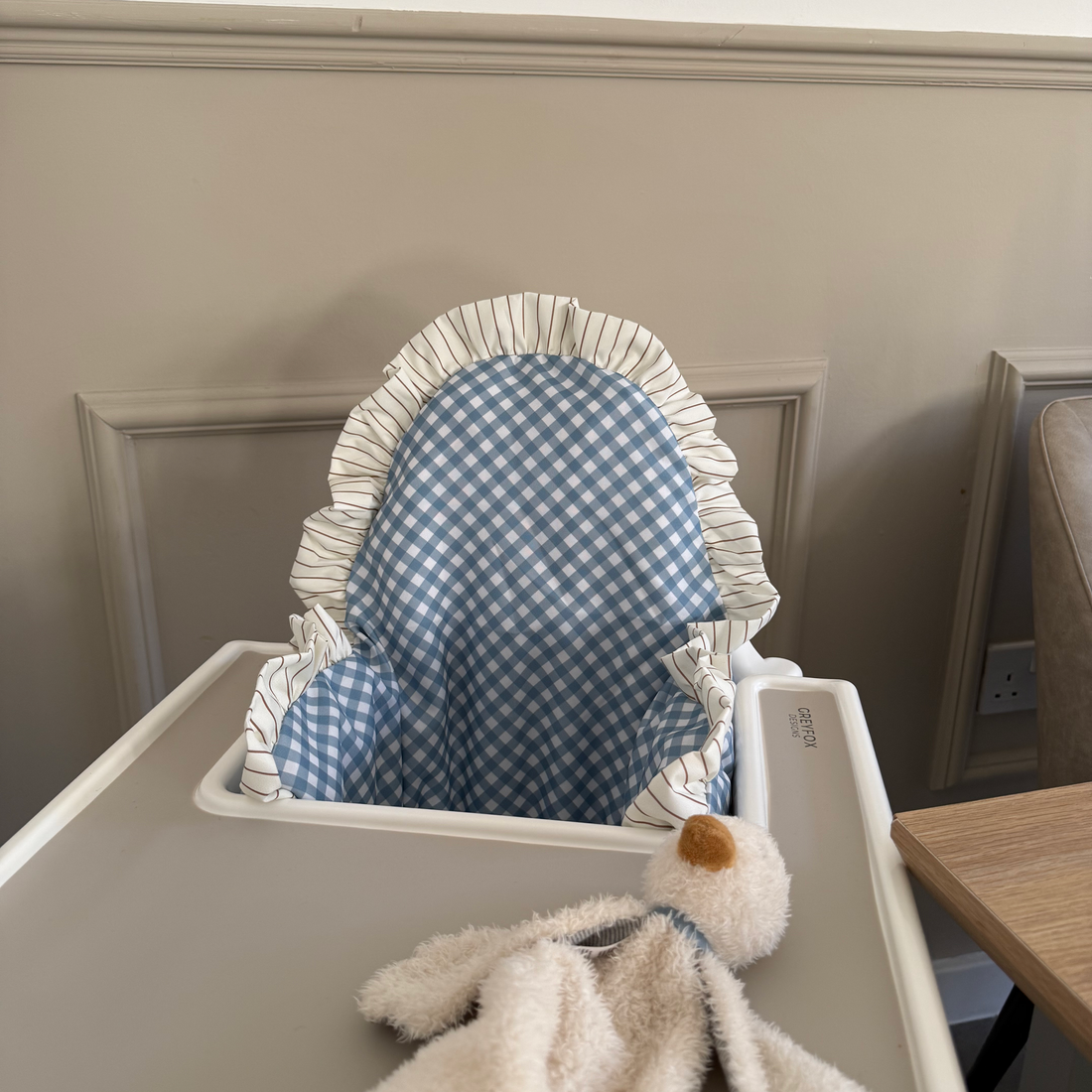 Vintage Blue Ruffle Cushion Cover
