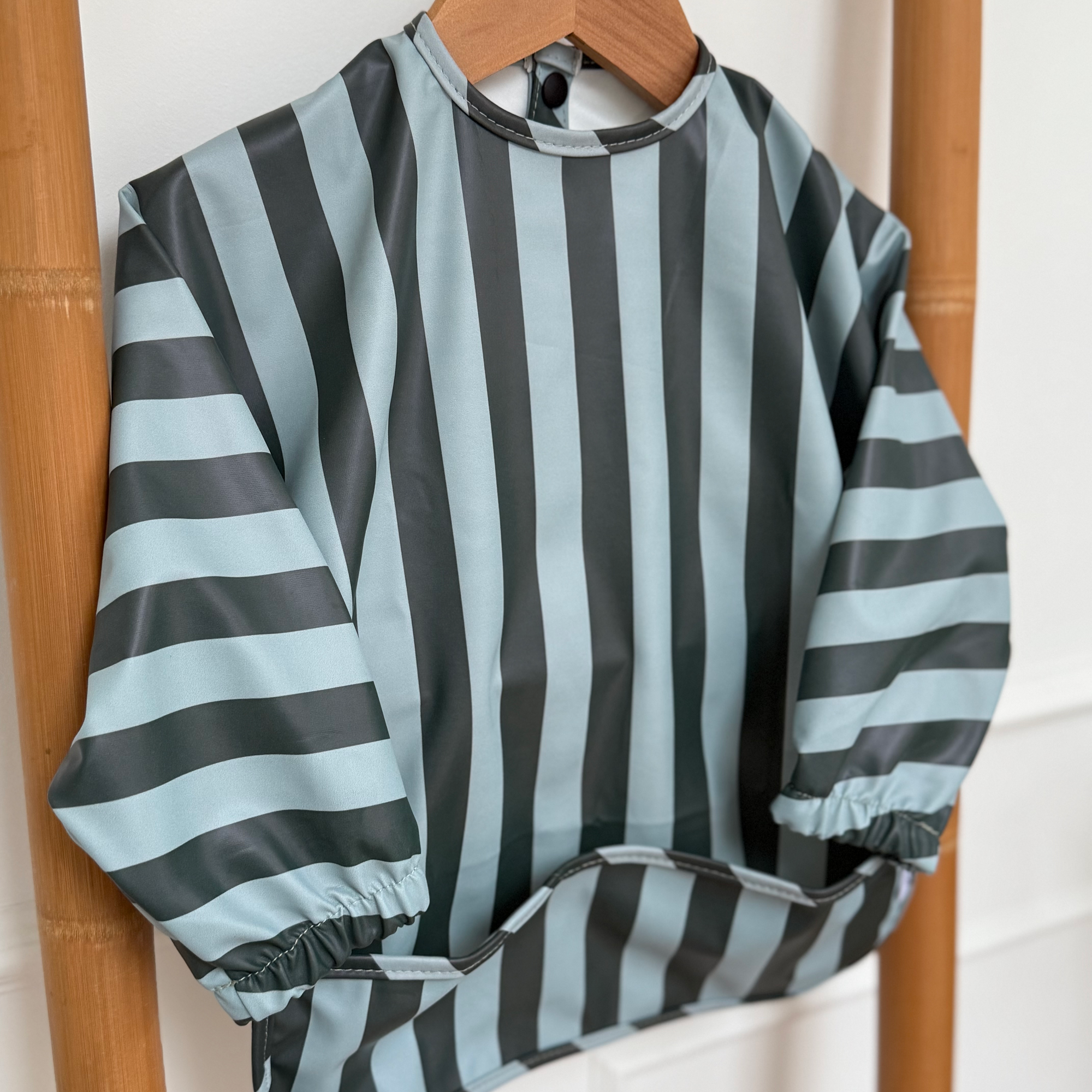 Blueberry Stripe - Long Sleeved Bib