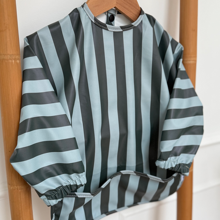 Blueberry Stripe - Long Sleeved Bib