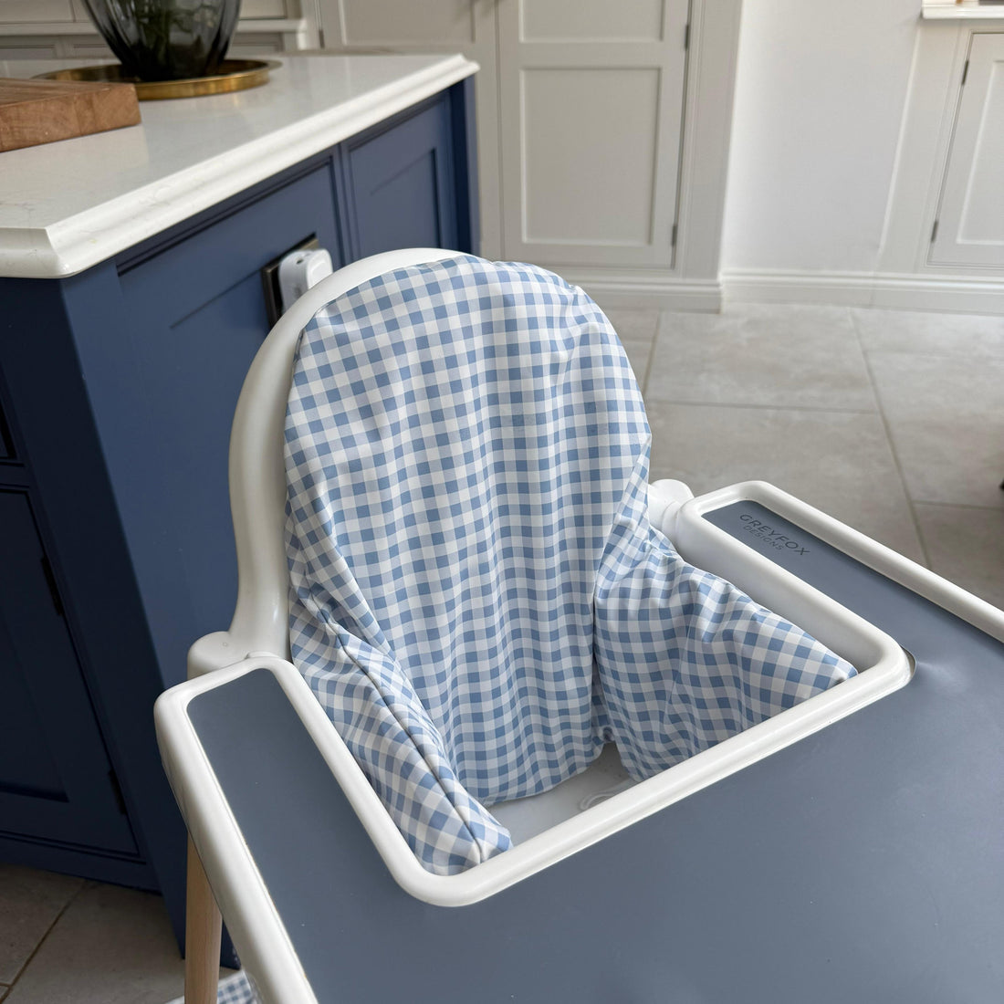 Bluebell Gingham Cushion Cover
