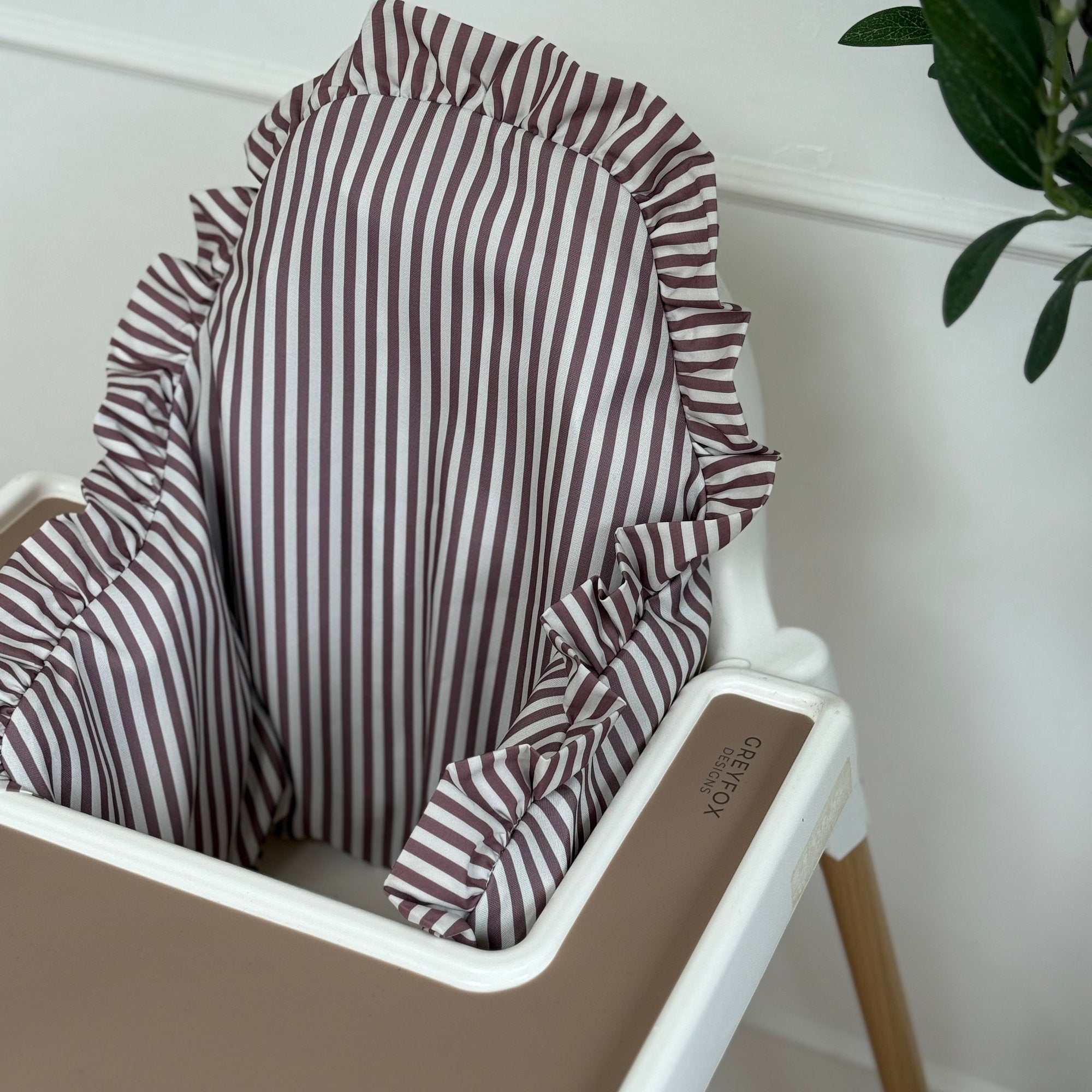 Mocha Stripe Cushion Cover