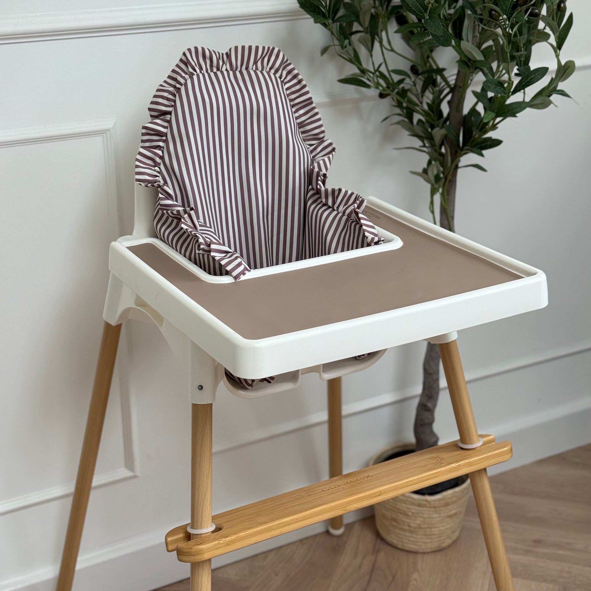 Mocha Stripe Cushion Cover