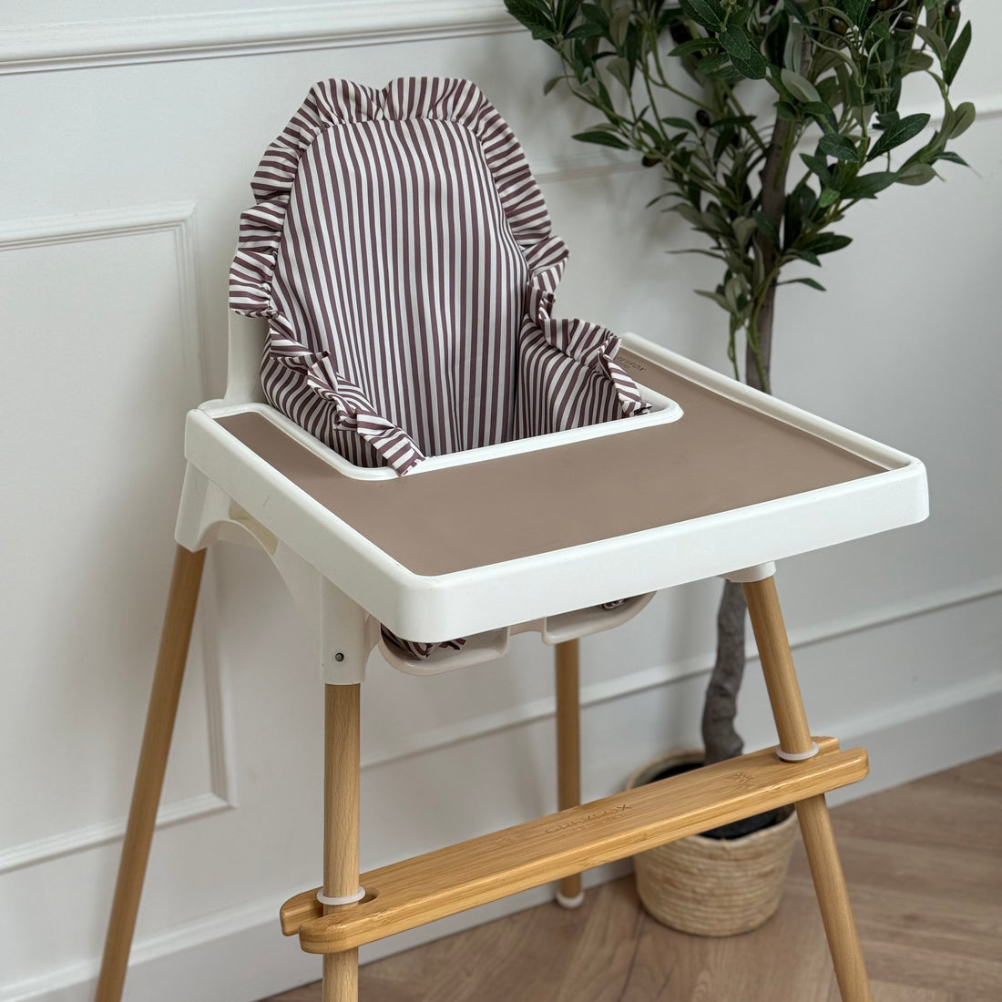 Mocha Stripe Cushion Cover