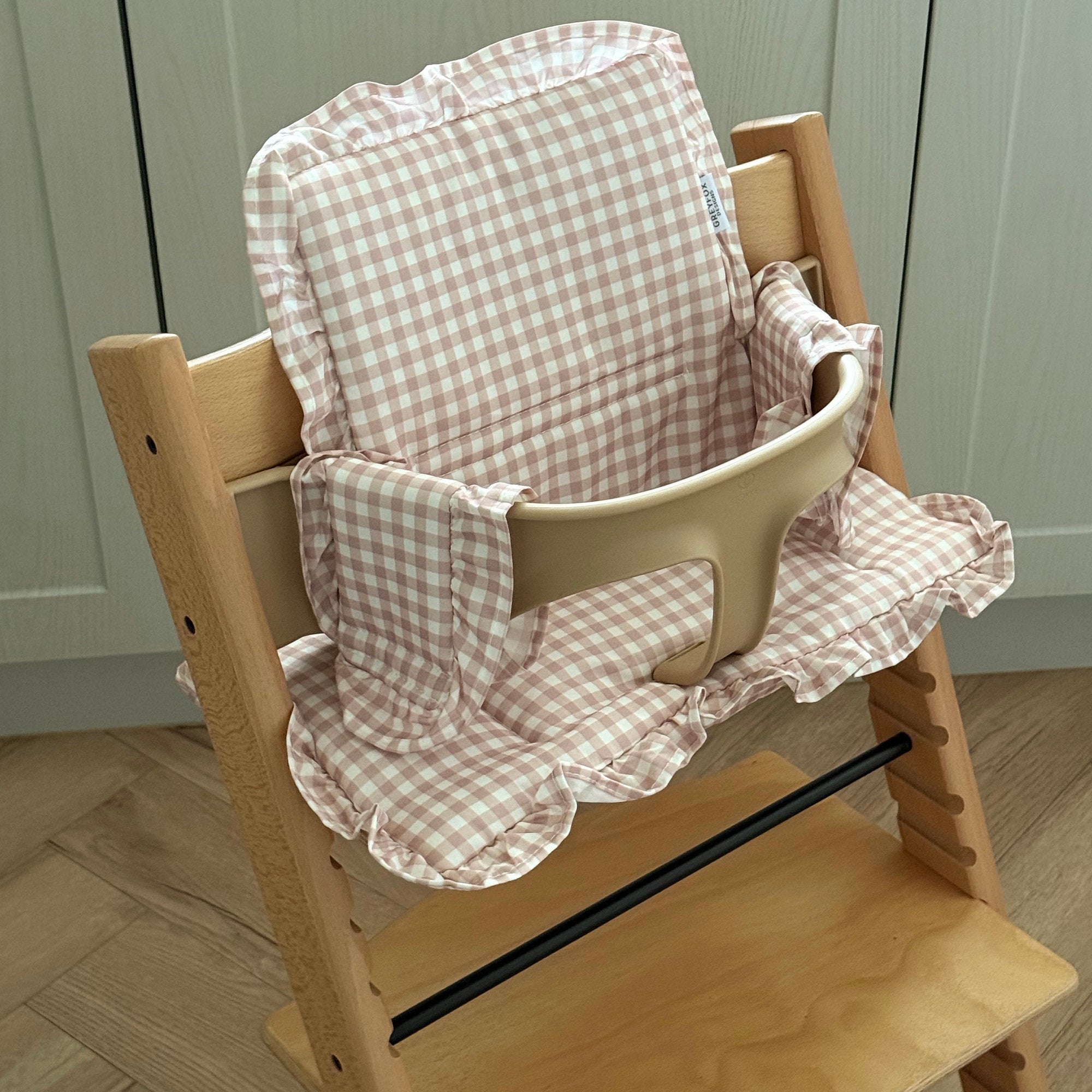 Blush Gingham 2 in 1 Cushion