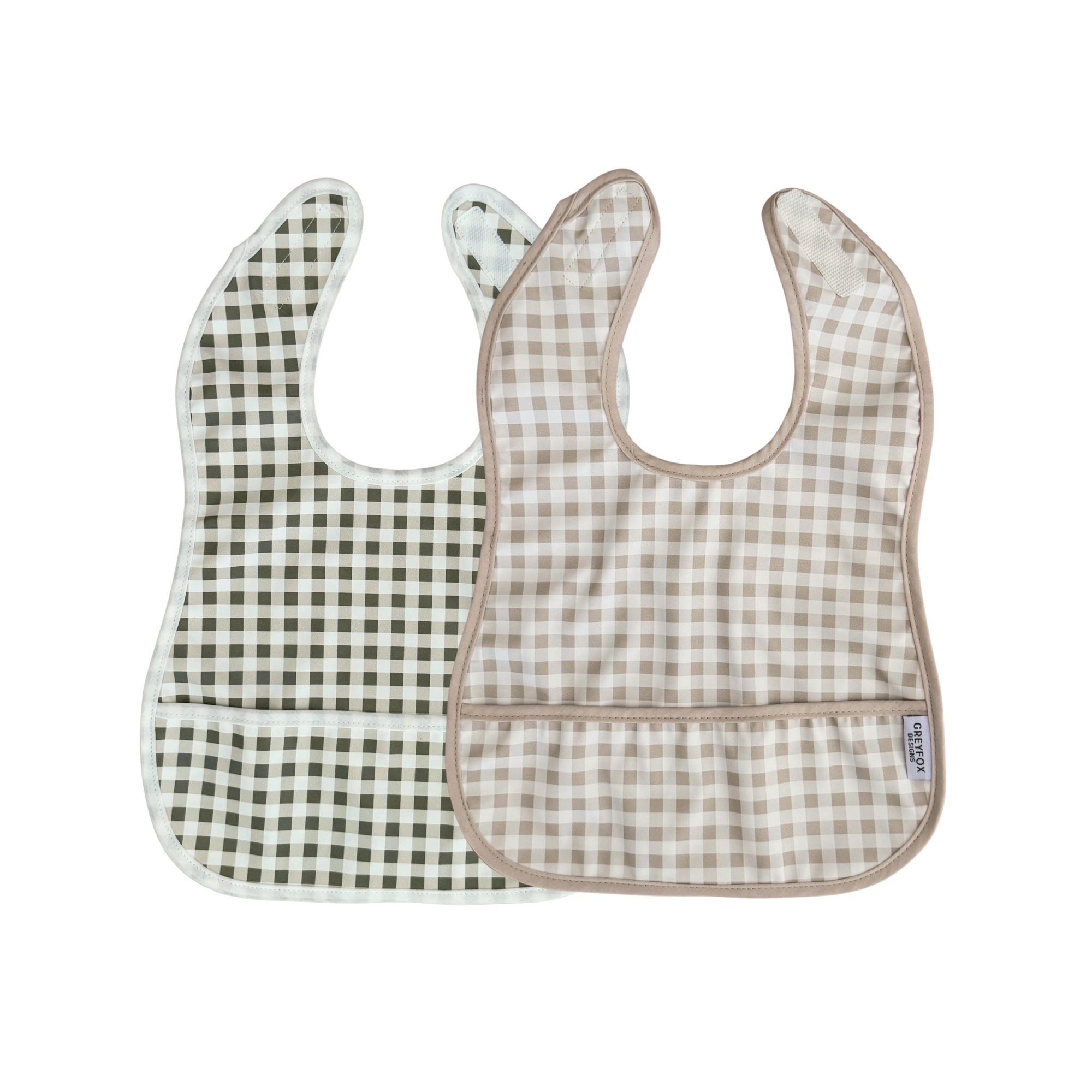 Mini Bib Bundle - Thyme Gingham Gingham/Taupe Gingham