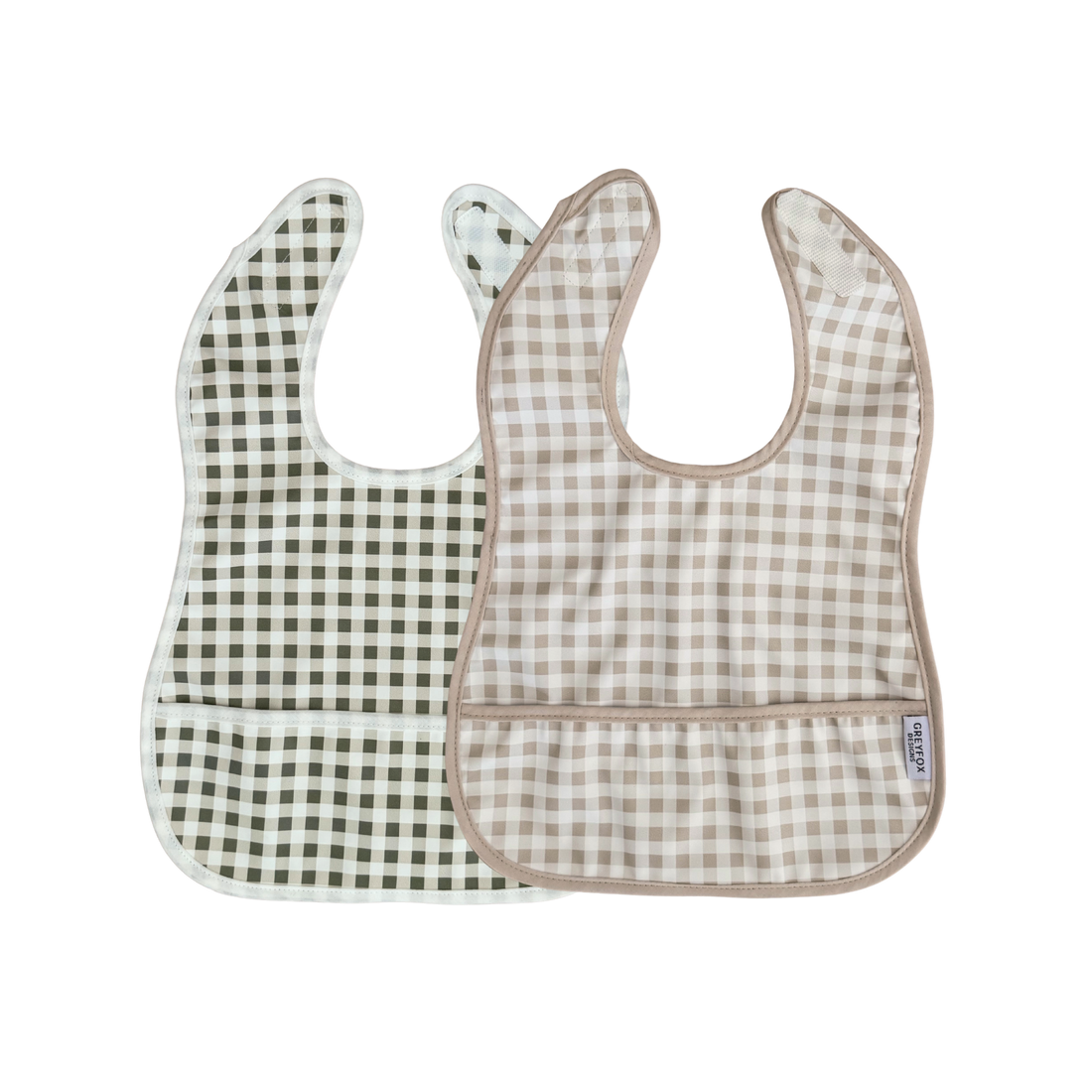 Mini Bib Bundle - Thyme Gingham Gingham/Taupe Gingham