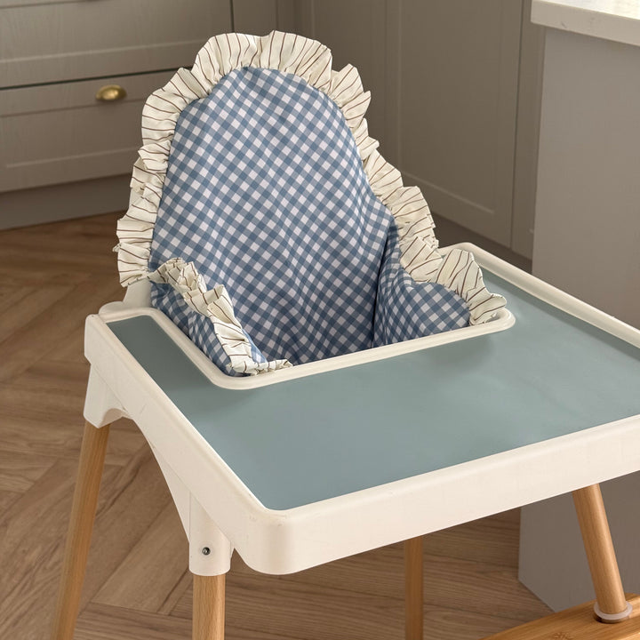 Vintage Blue Ruffle Cushion Cover