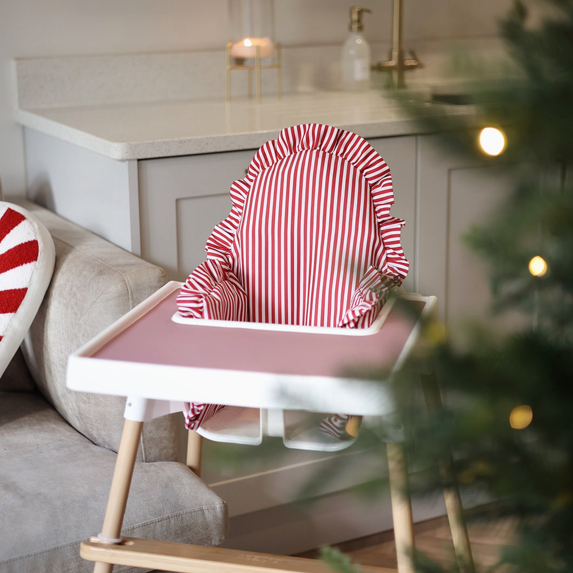 Berry Stripe Cushion Cover