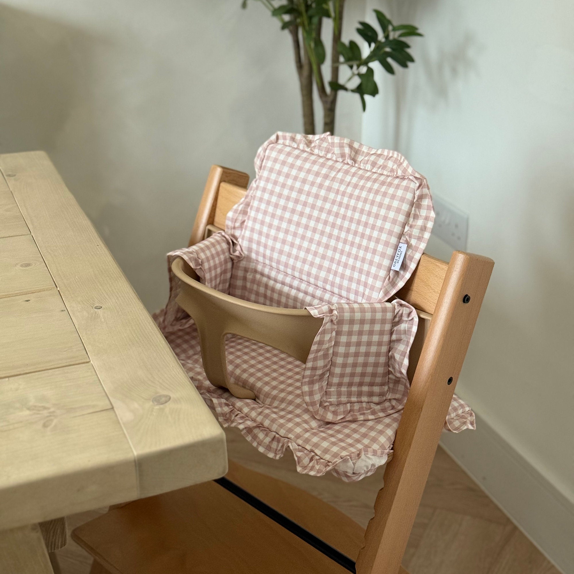 Blush Gingham 2 in 1 Cushion