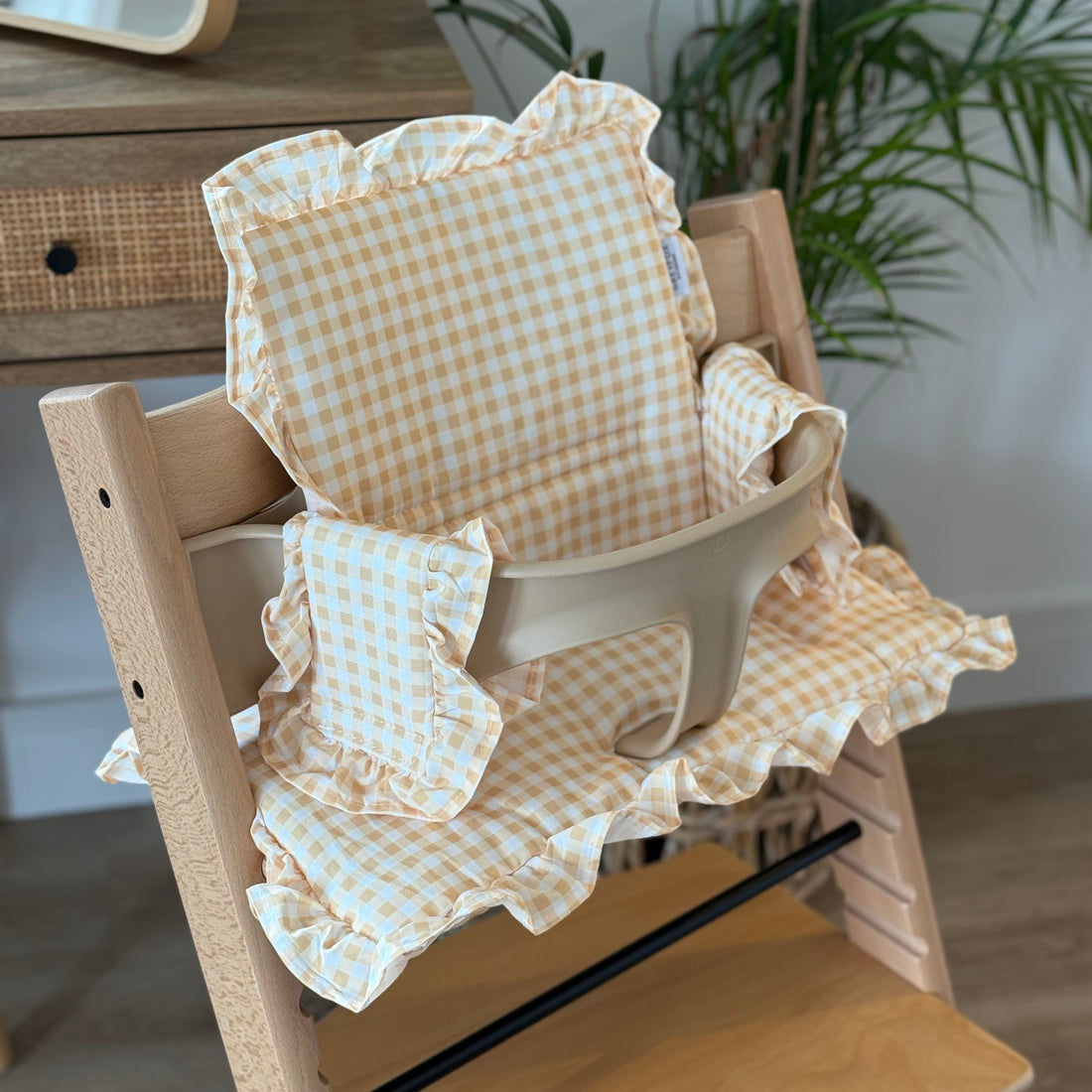 Lemon Gingham 2 in 1 Cushion