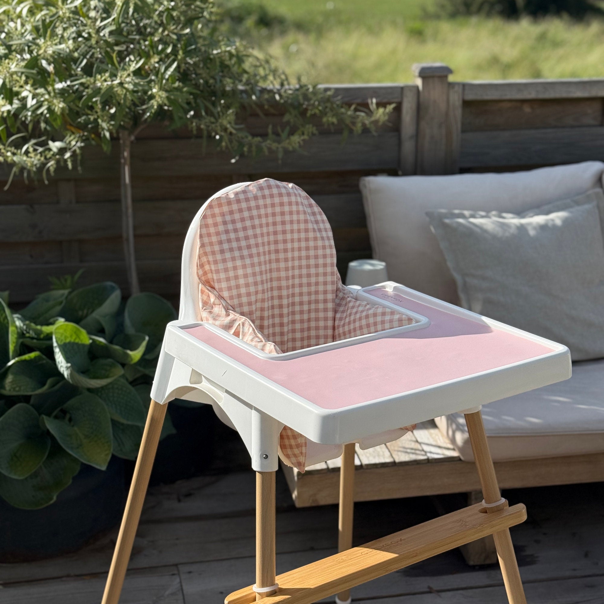 Blush Gingham Cushion Cover