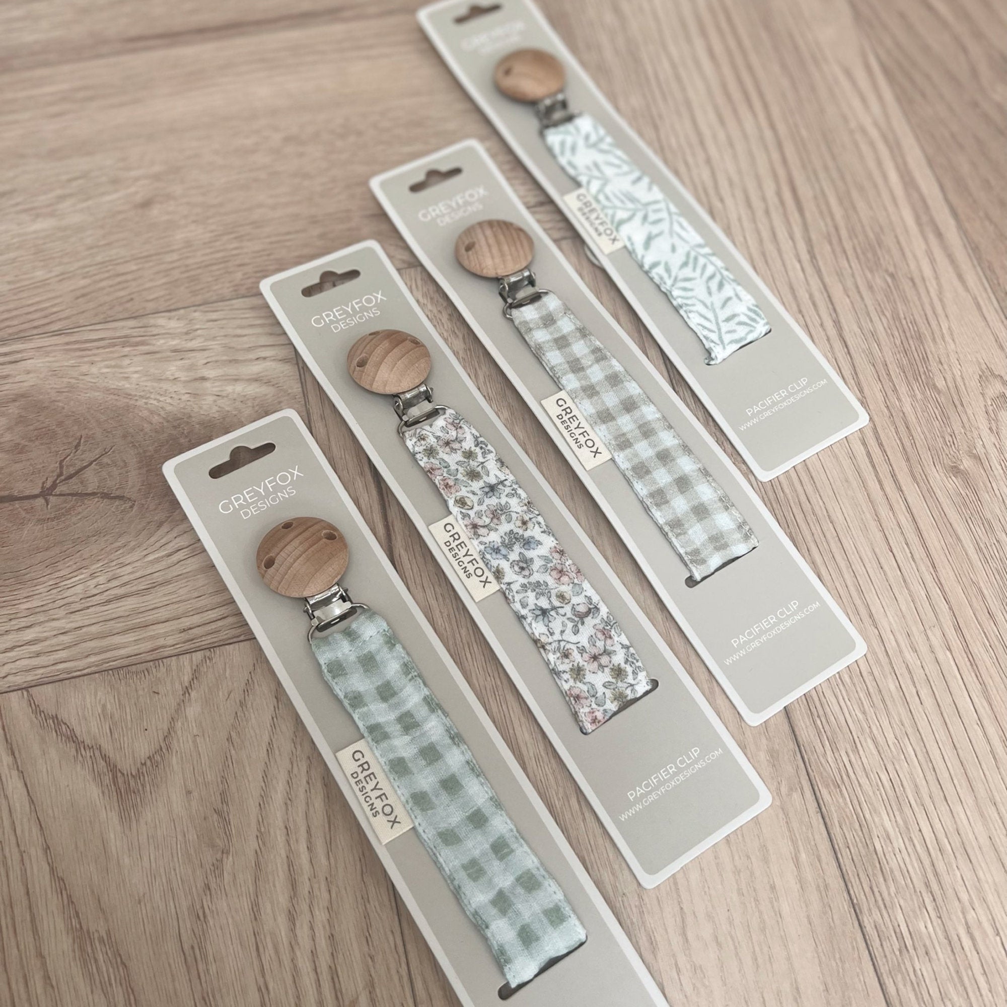 Pacifier Clip - Floral Sage