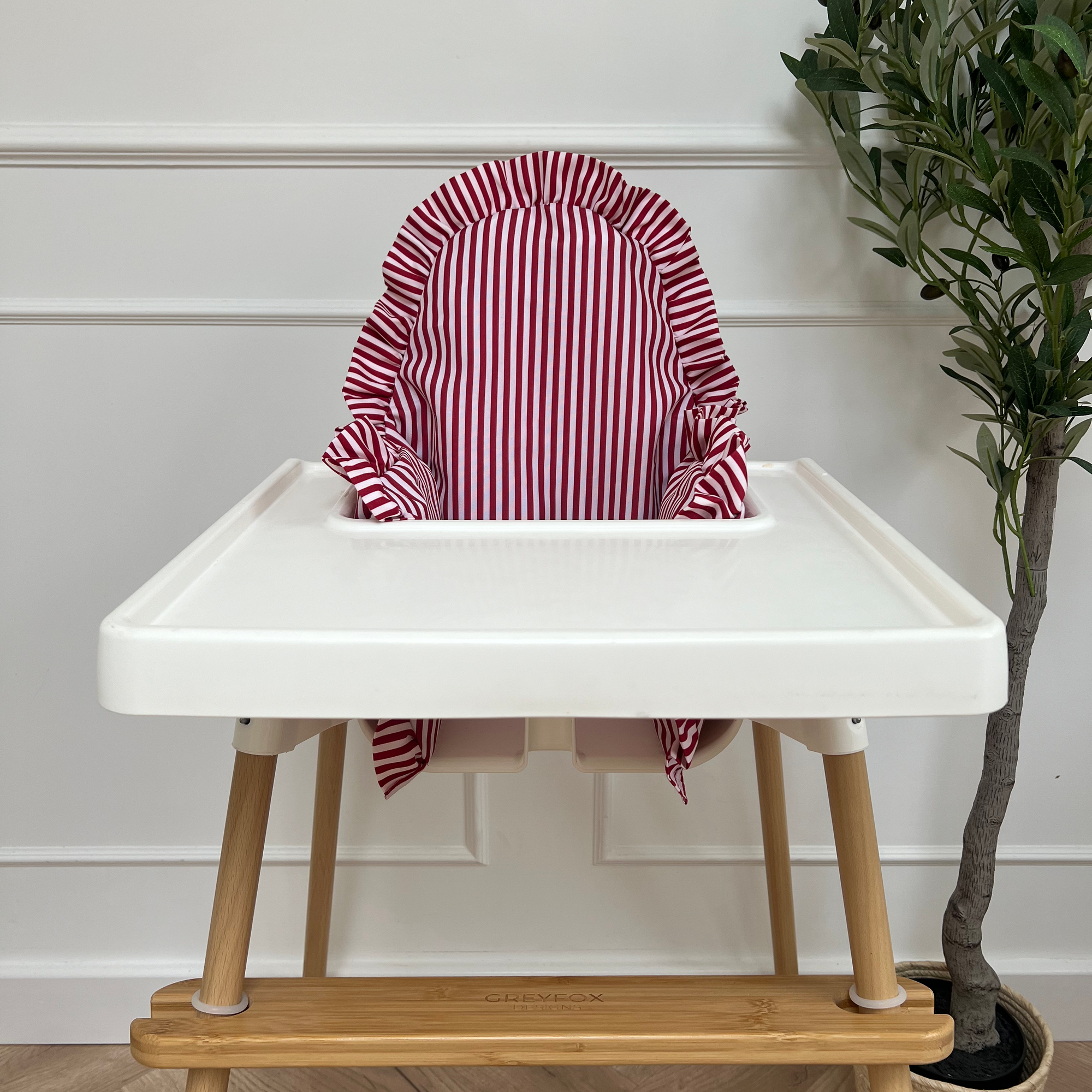 Berry Stripe Cushion Cover