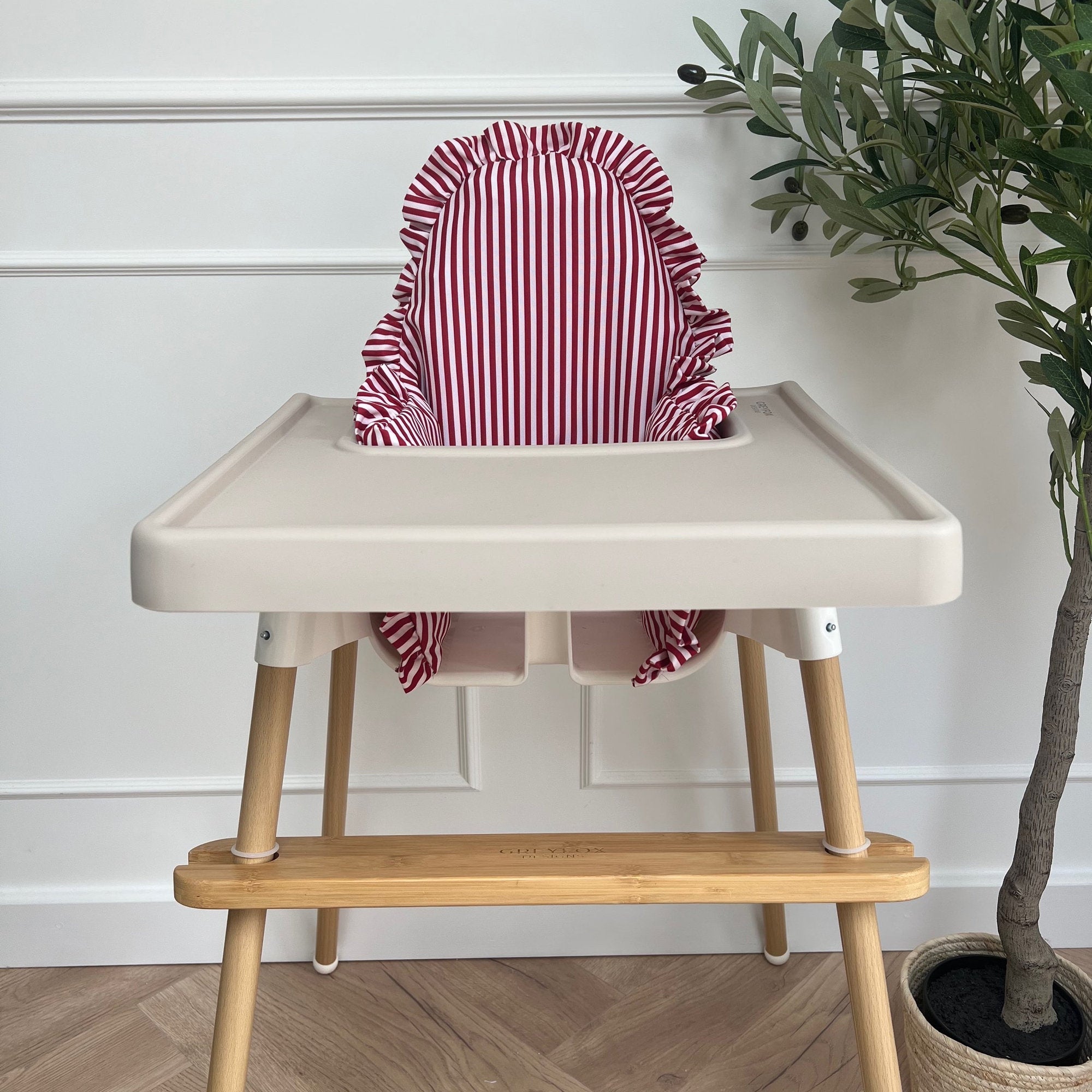 Berry Stripe Cushion Cover