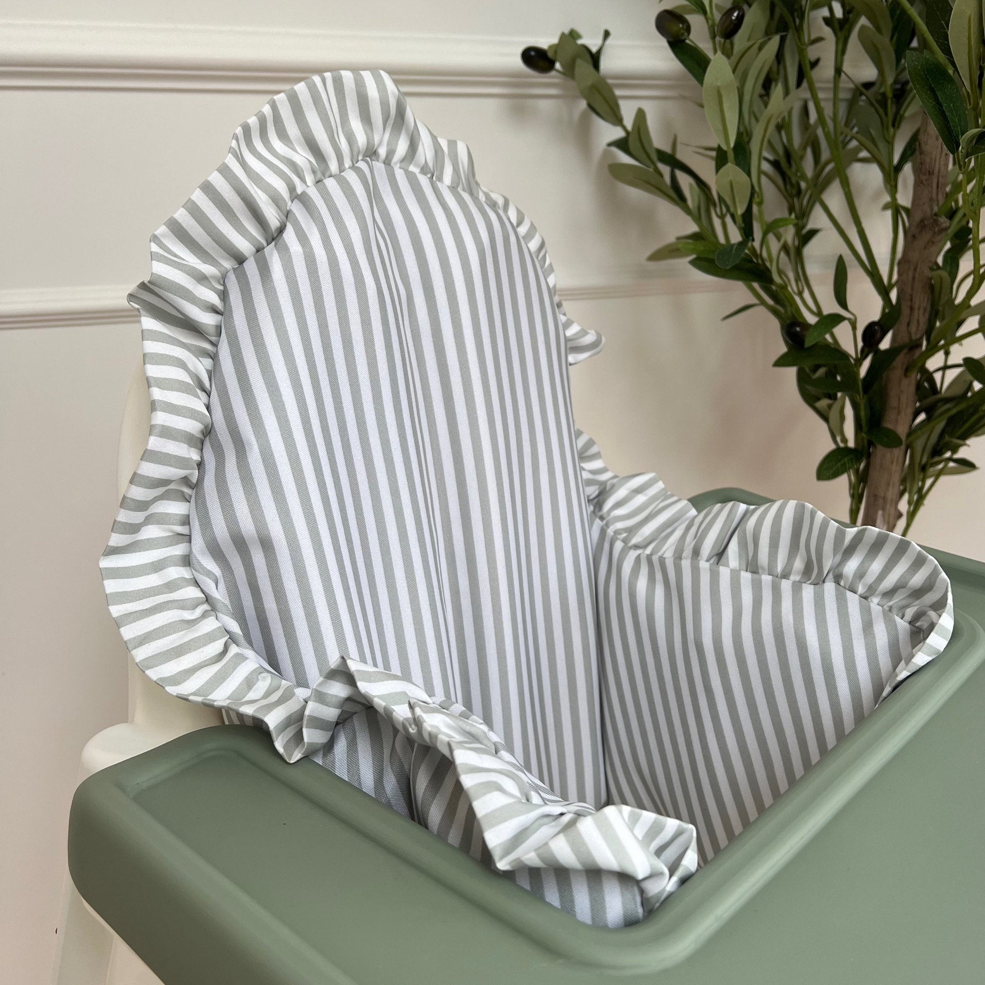 Sage Stripe Cushion Cover
