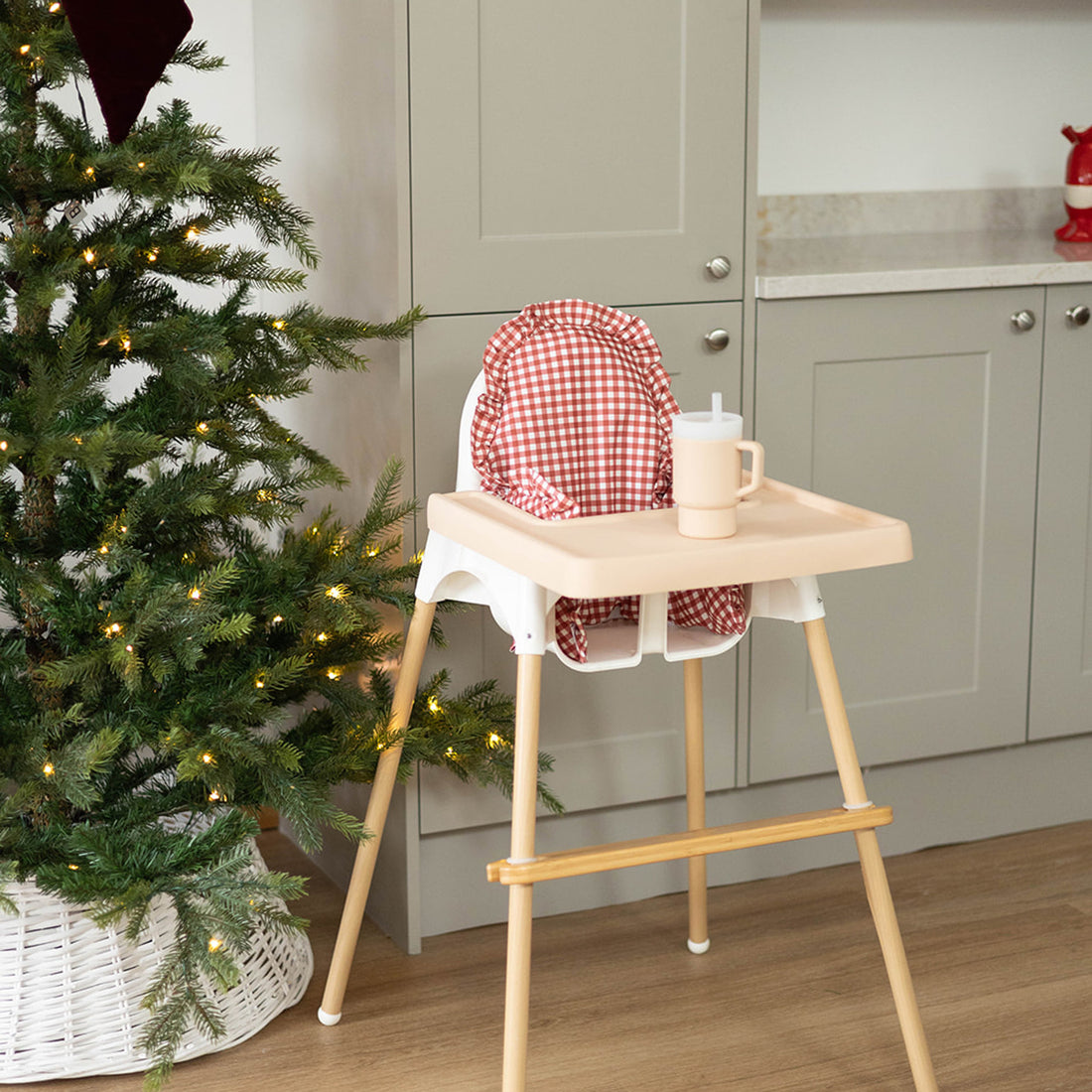 Berry Gingham Cushion Cover