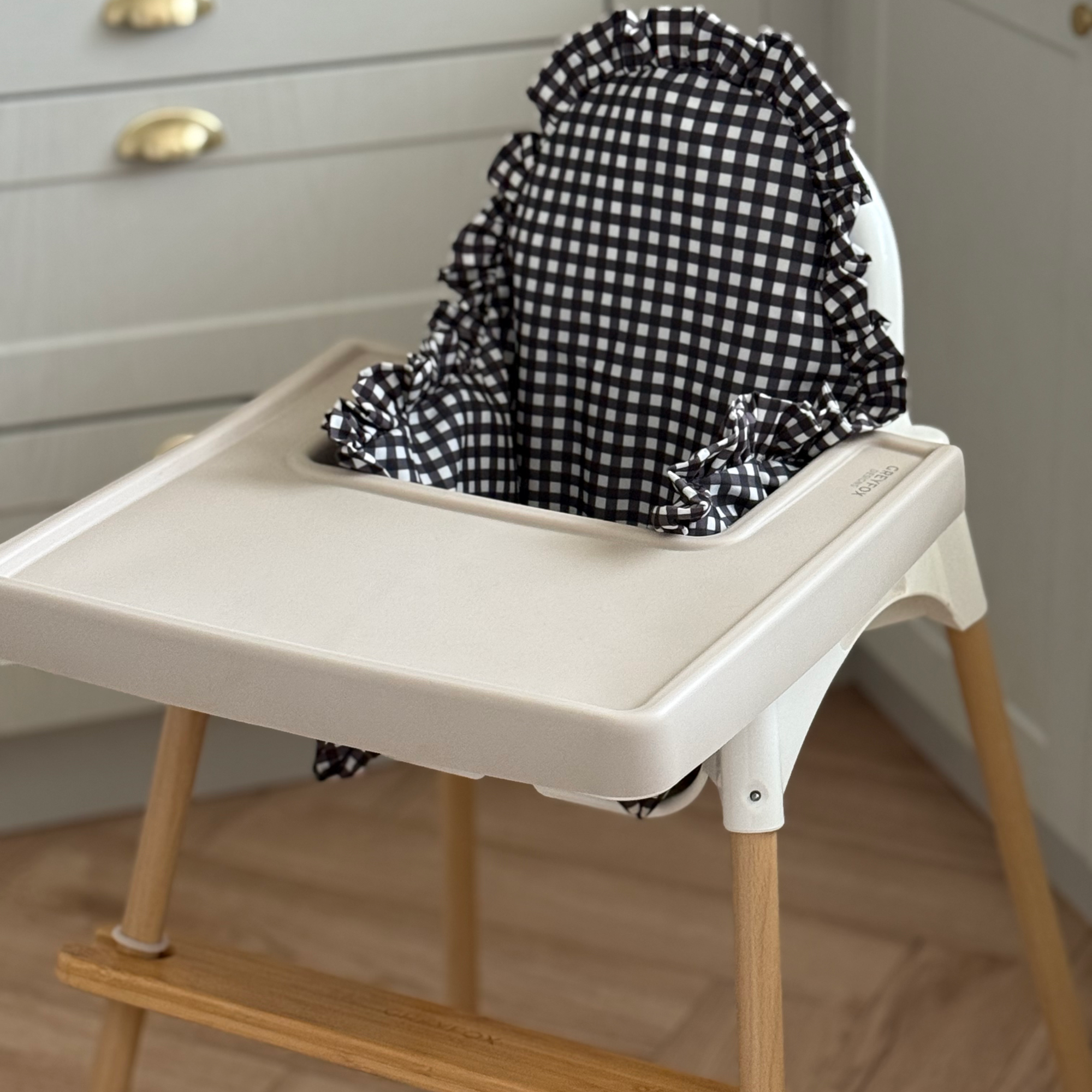 Monochrome Gingham Ruffle