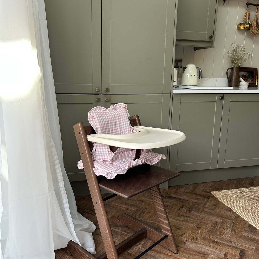 Blush Gingham 2 in 1 Cushion