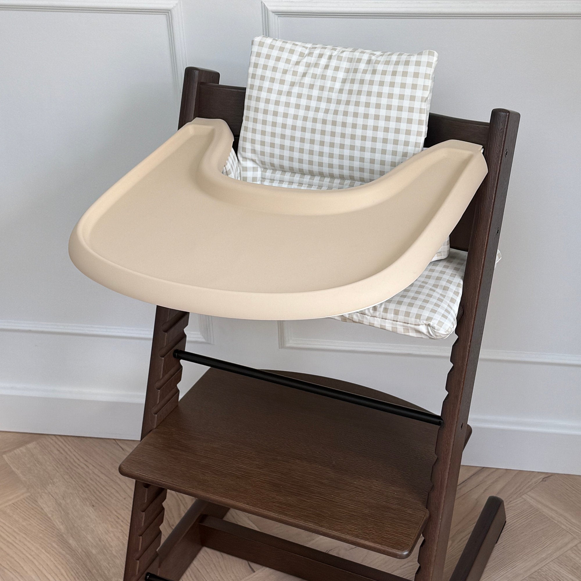 Taupe Gingham 2 in 1 Cushion